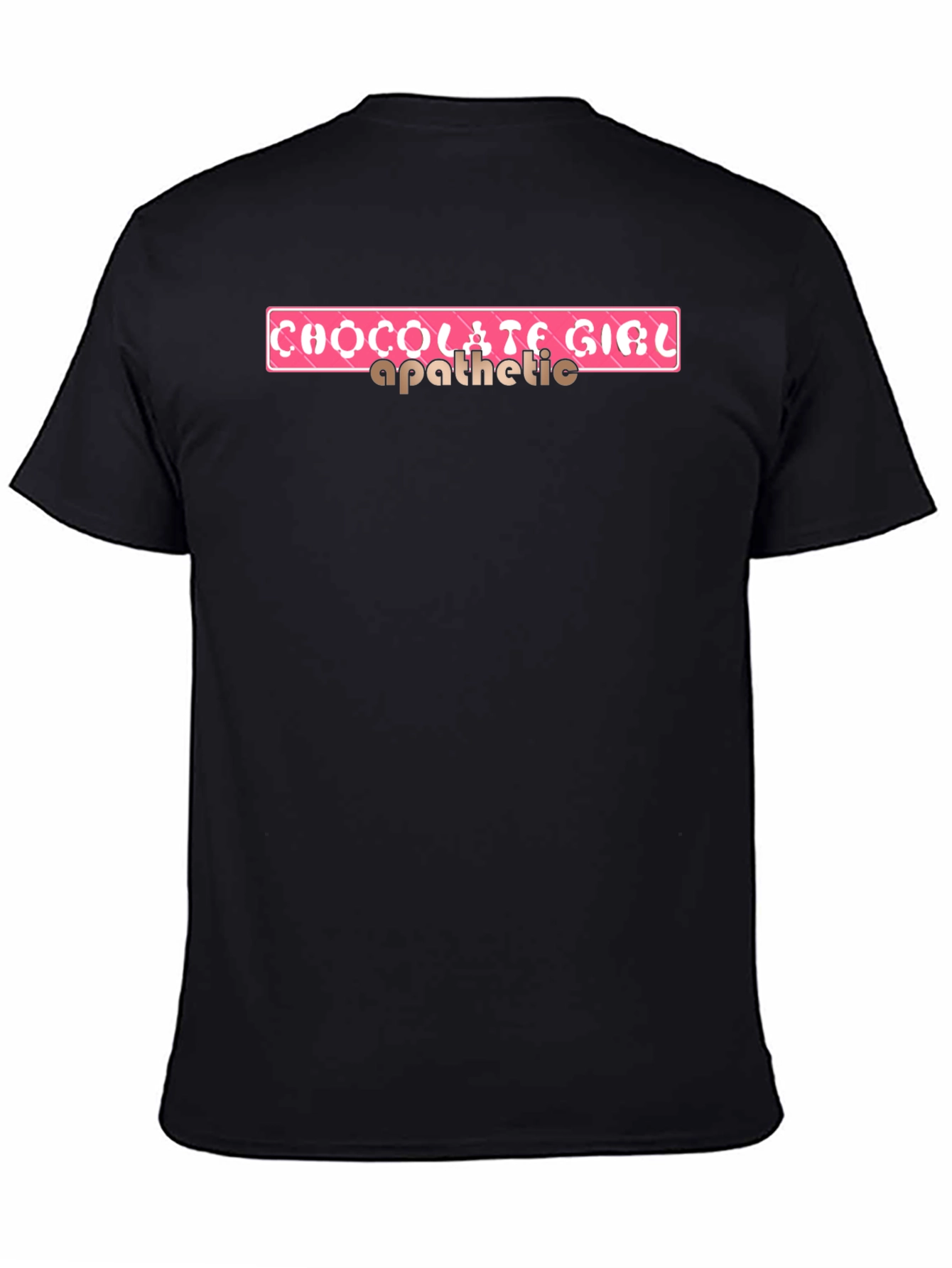 Black Chocolate Girl Graphic T-Shirt, Apathetic Statement Tee view 4