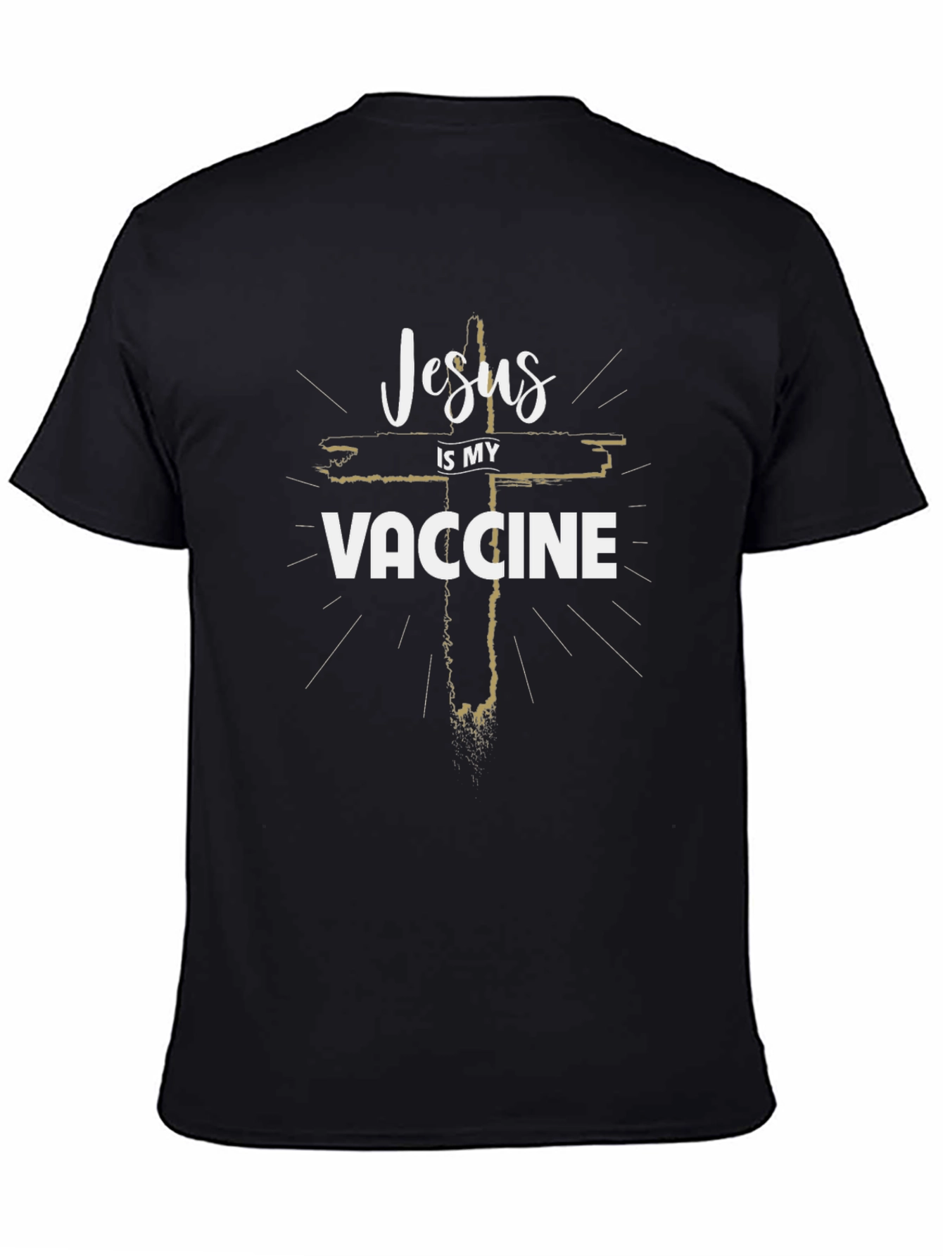 Black Jesus Is My Vaccine Graphic Tee view 4