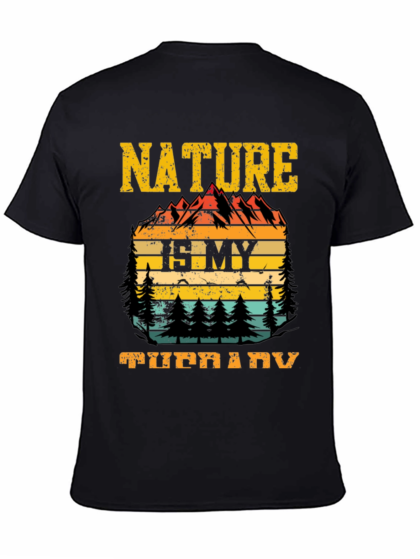 Black Nature Is My Therapy Graphic Tee view 4