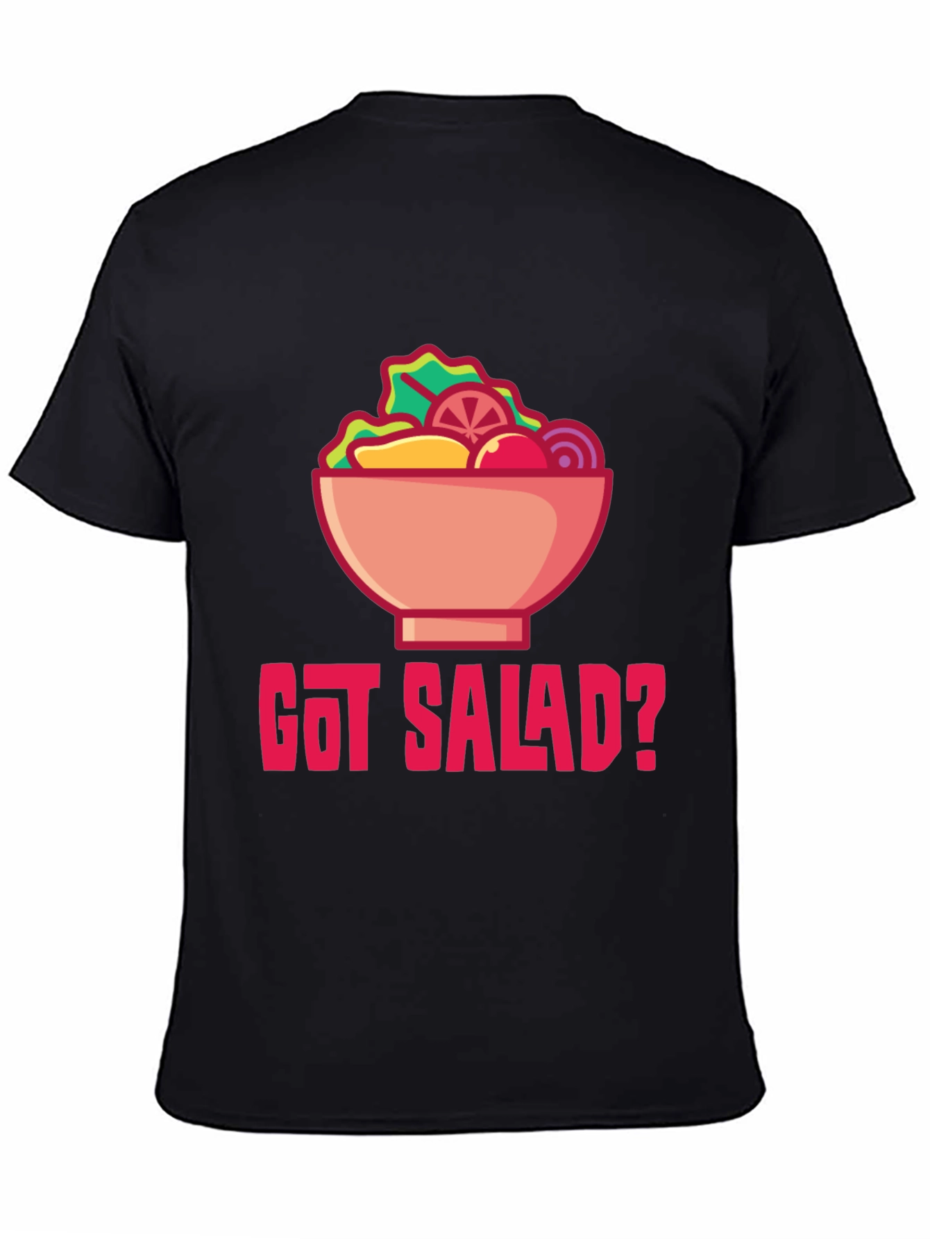 Black Got Salad? Graphic Tee - Black Cotton Blend view 4