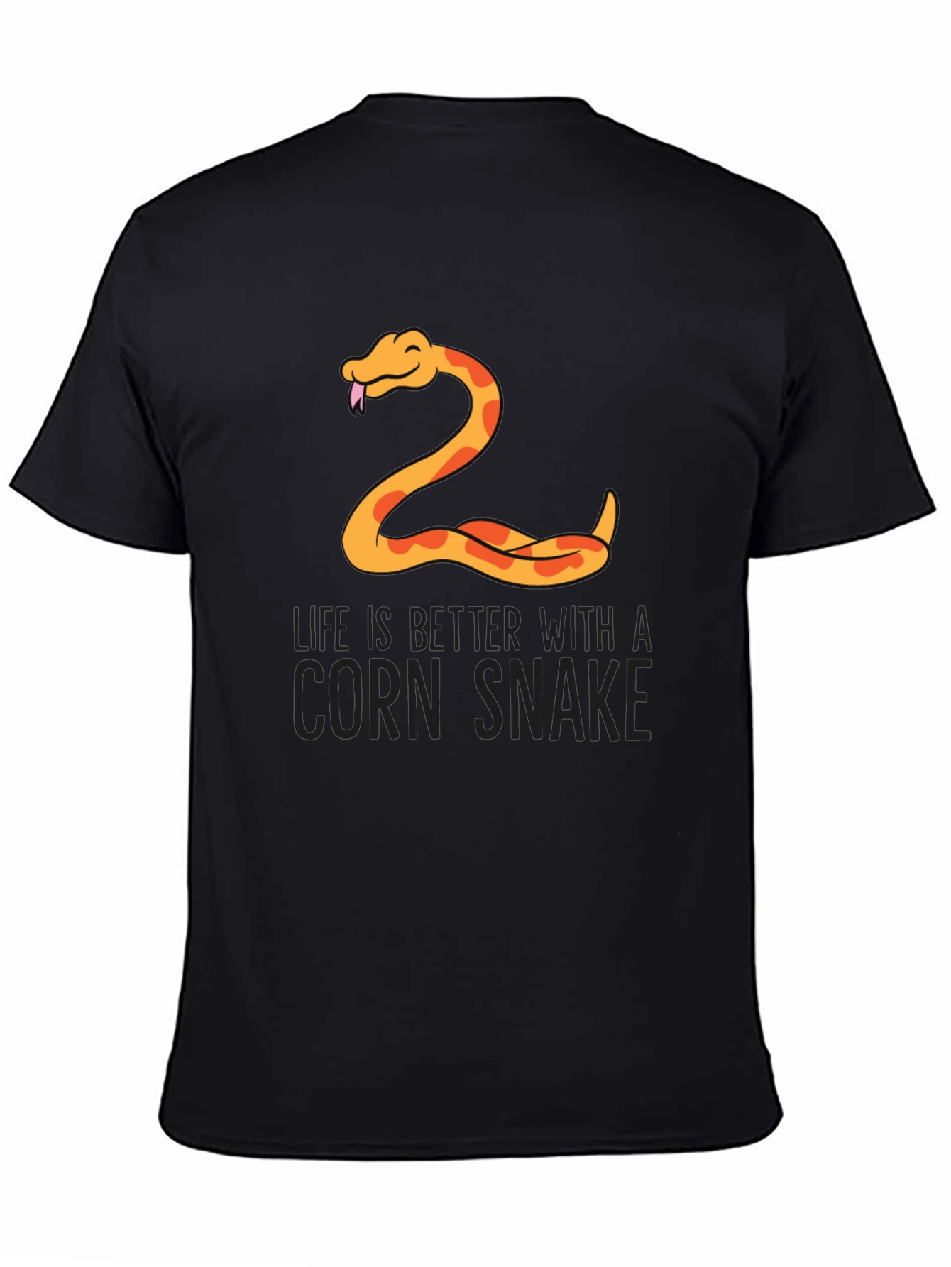 Black Corn Snake T-Shirt - Life is Better view 4
