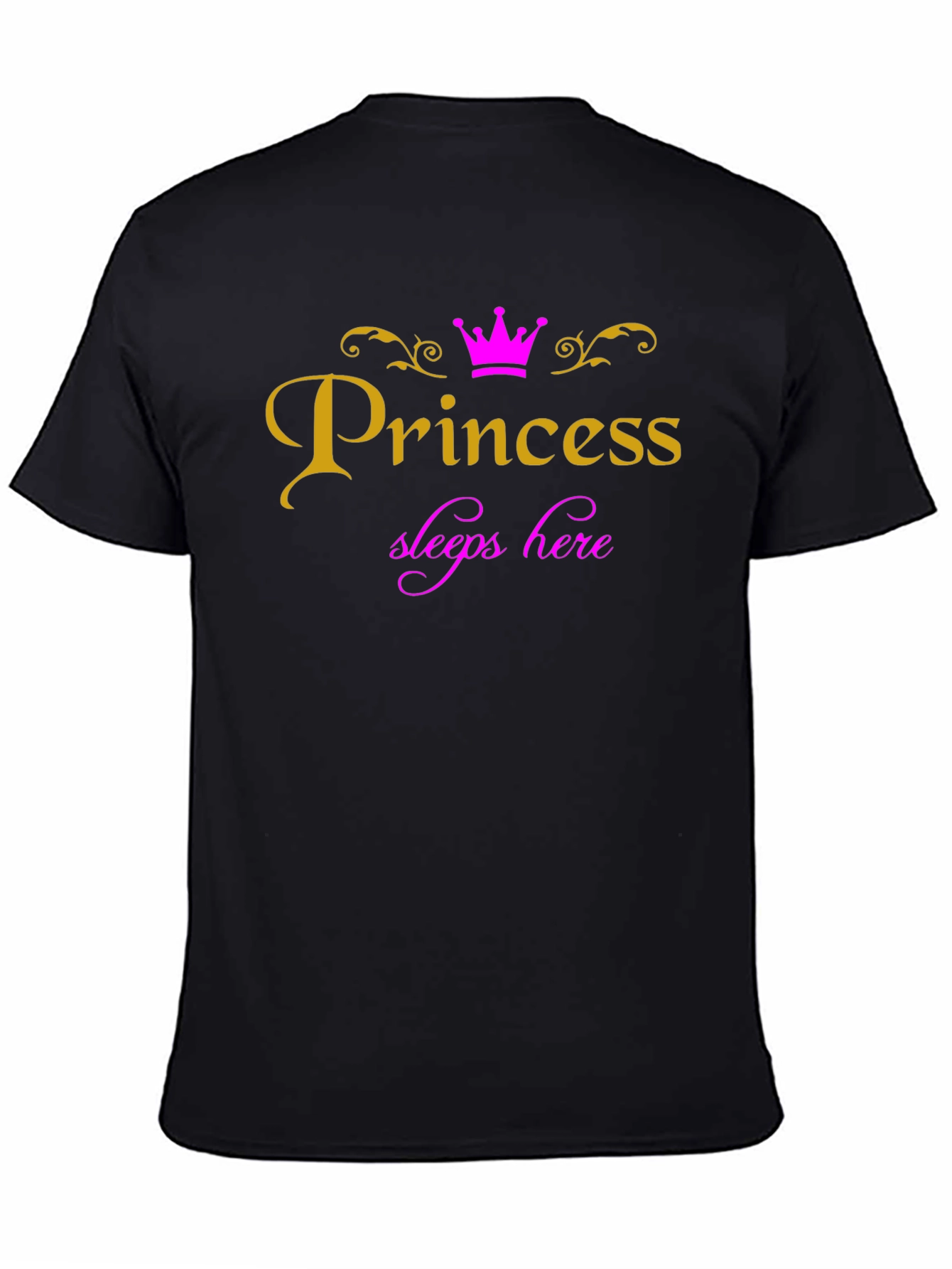 Black Princess Sleeps Here Graphic Tee view 4