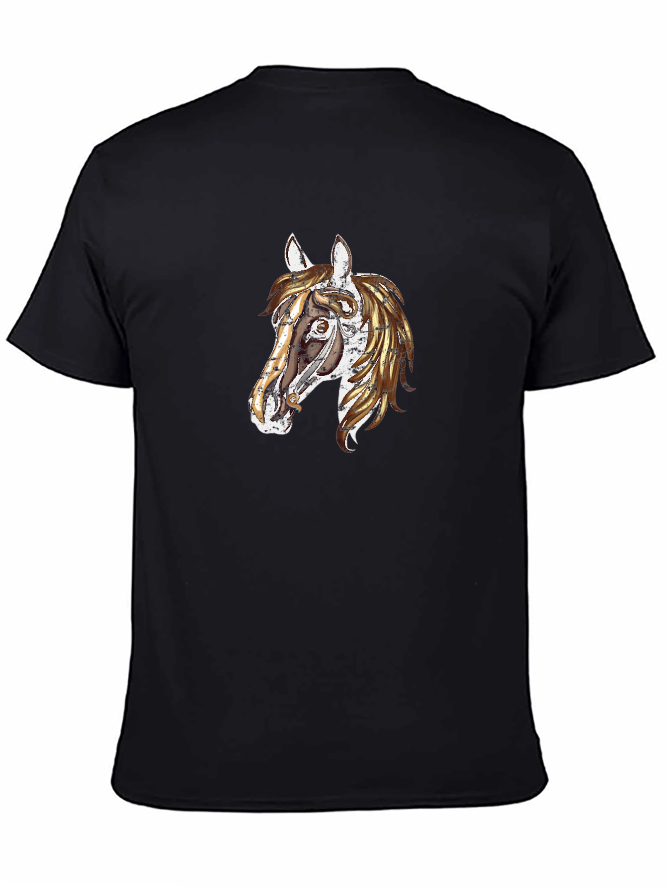 Black Horse Graphic Tee - Unique Animal Design T-Shirt view 4