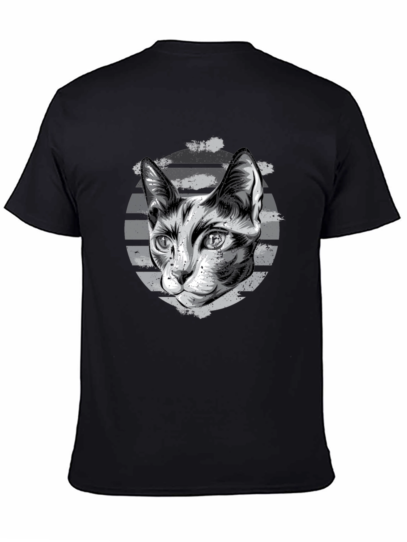 Black Cool Cat Graphic T-Shirt view 4