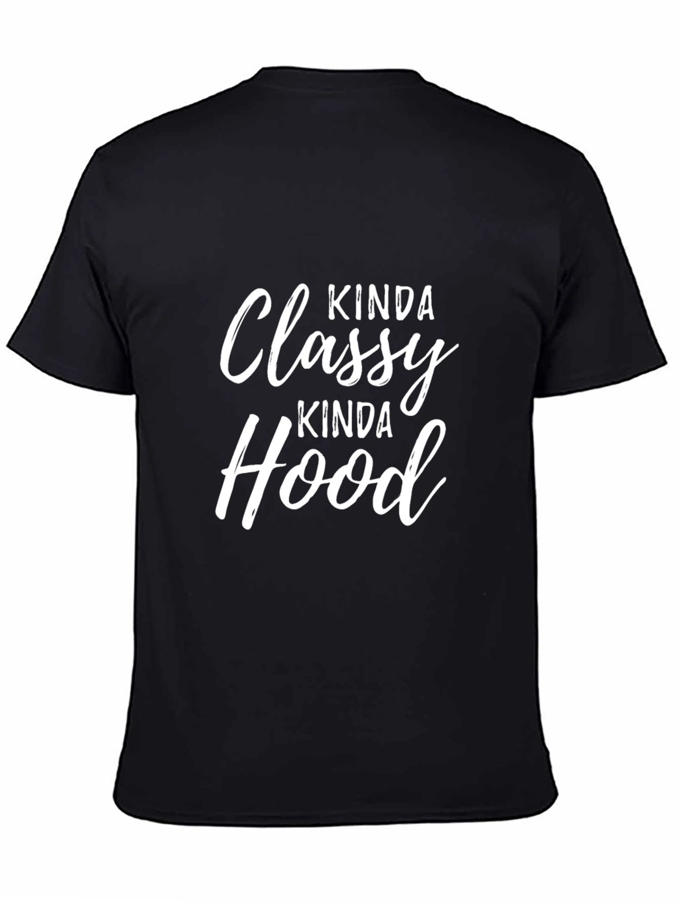 Black Kinda Classy Kinda Hood Graphic Tee - Black view 4