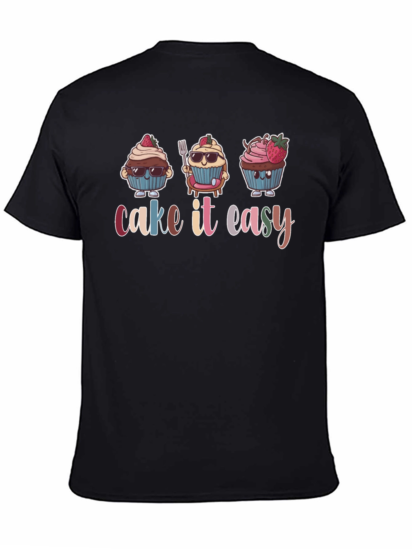 Black Cake It Easy Graphic T-Shirt view 4