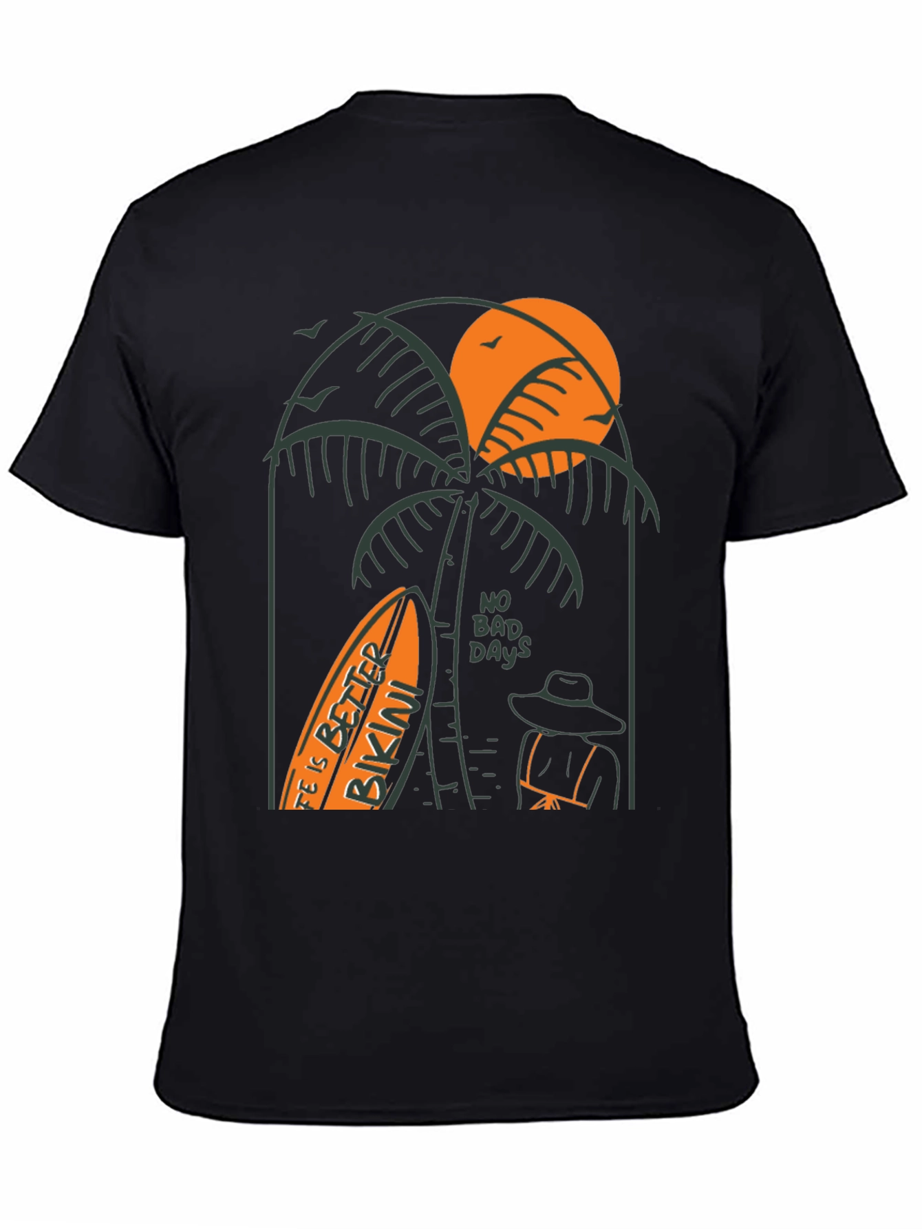 Black Beach Vibes Graphic Tee - Life is Better in a Bikini T-Shirt view 4