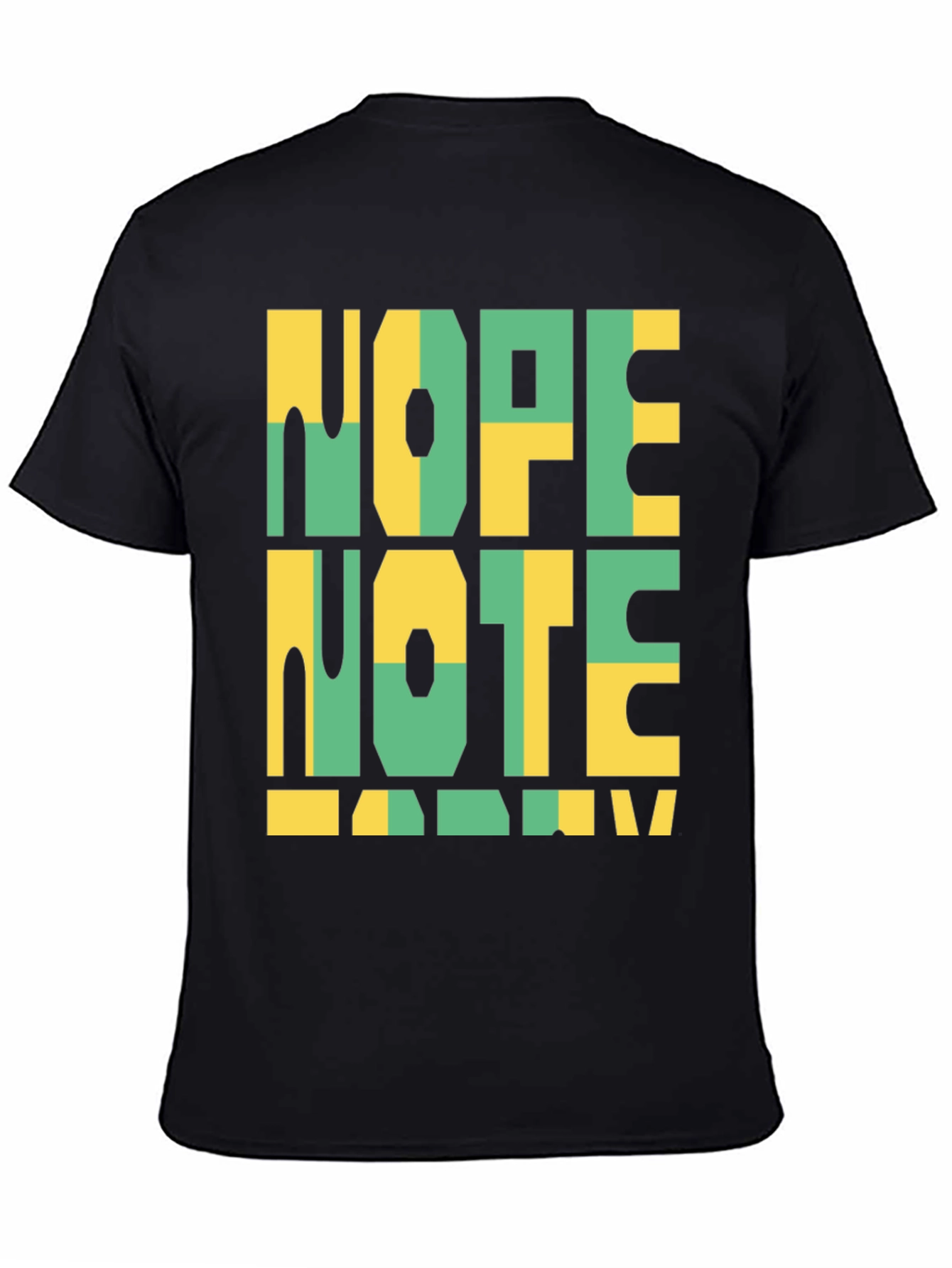 Black Nope Note Today Graphic Tee view 4