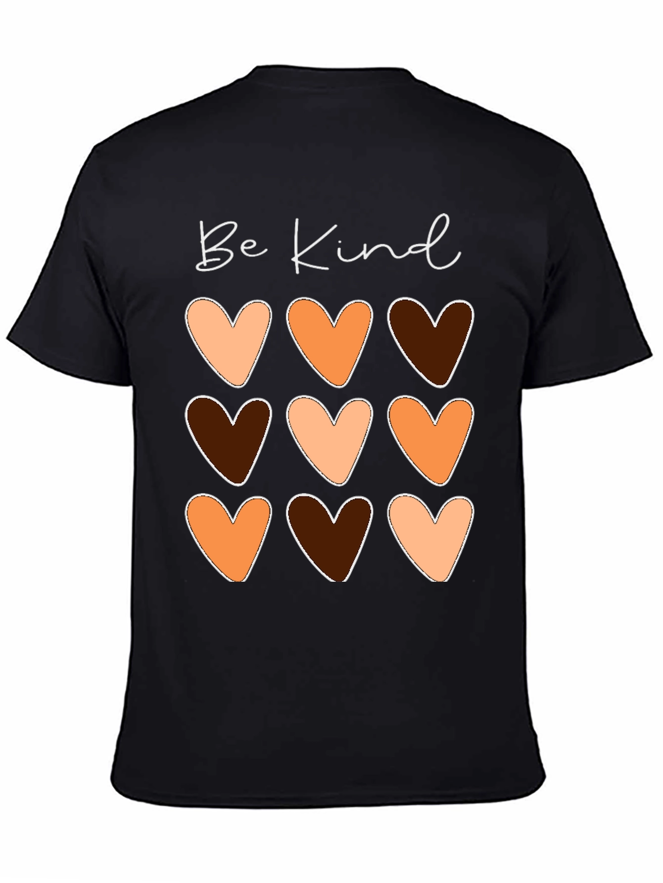 Black Be Kind Heart Diversity T-Shirt view 4