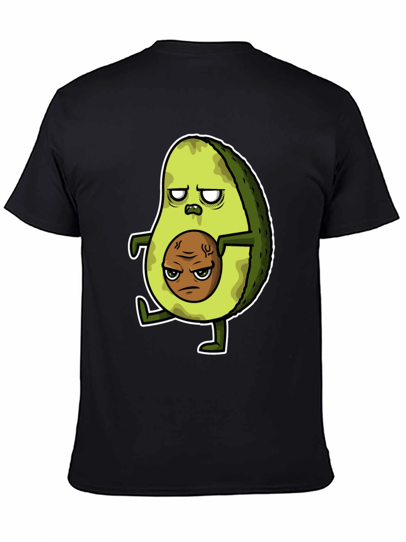 Black Funny Avocado Graphic T-Shirt view 4
