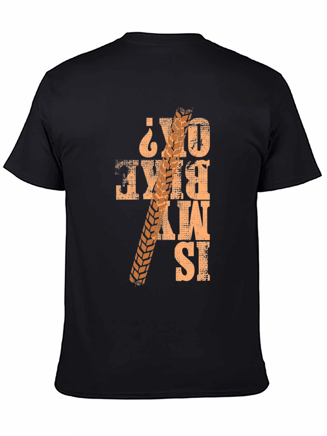 Black Is My Bike OK? T-Shirt - Mountain Biker Tee view 4