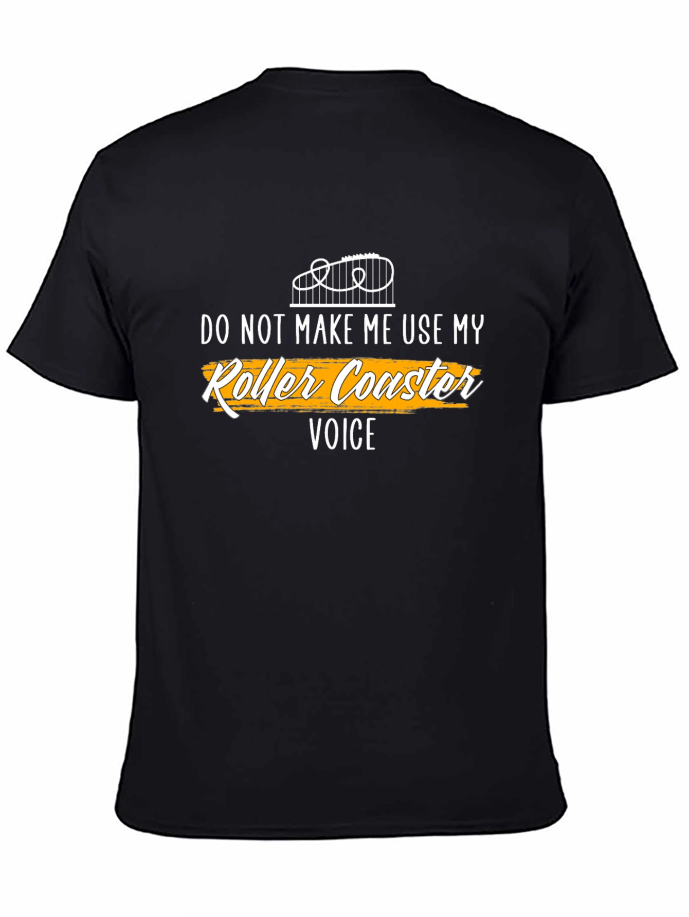Black Roller Coaster Voice Tee - Ride Enthusiast Shirt view 4