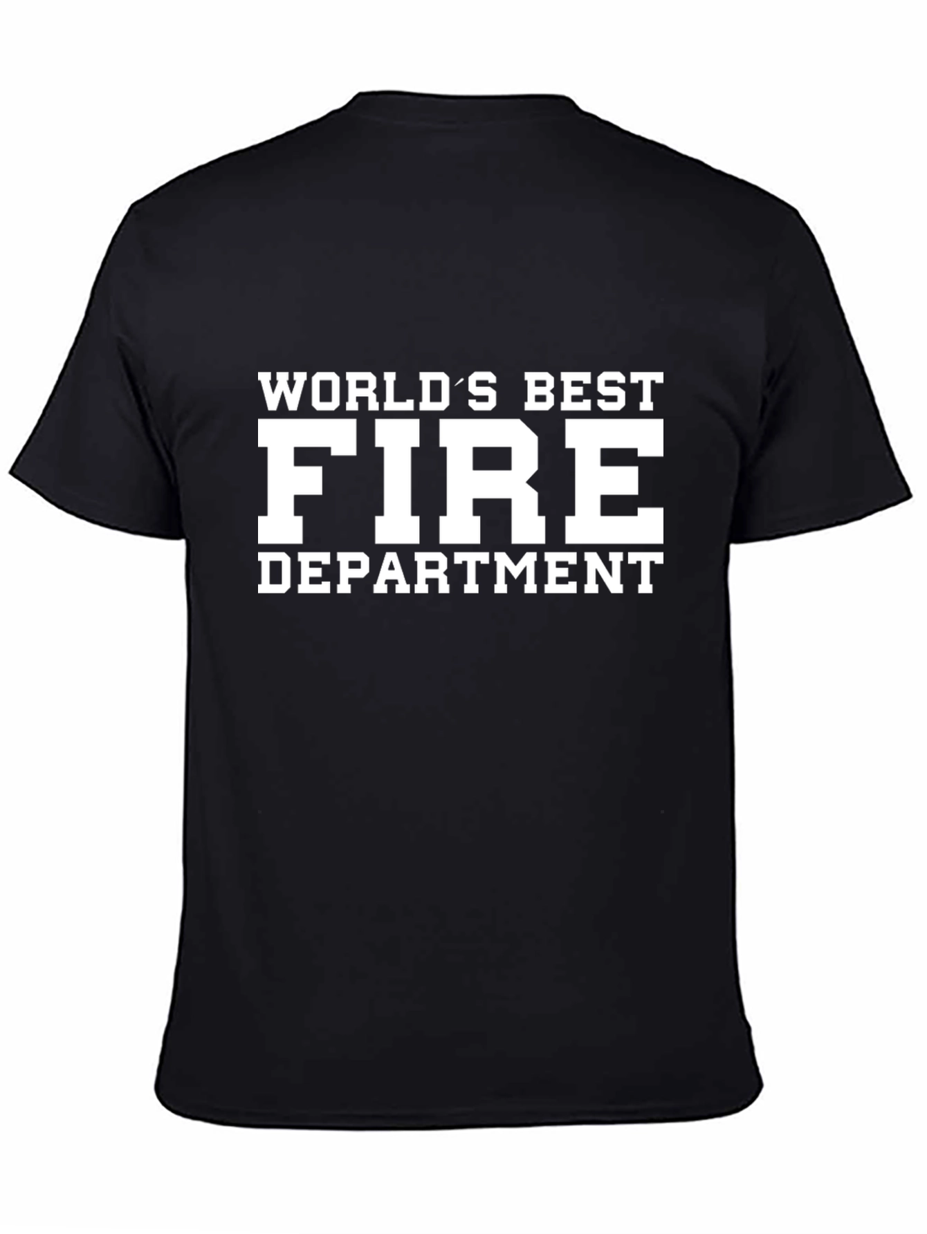 Black World's Best Fire Department T-Shirt - Black view 4
