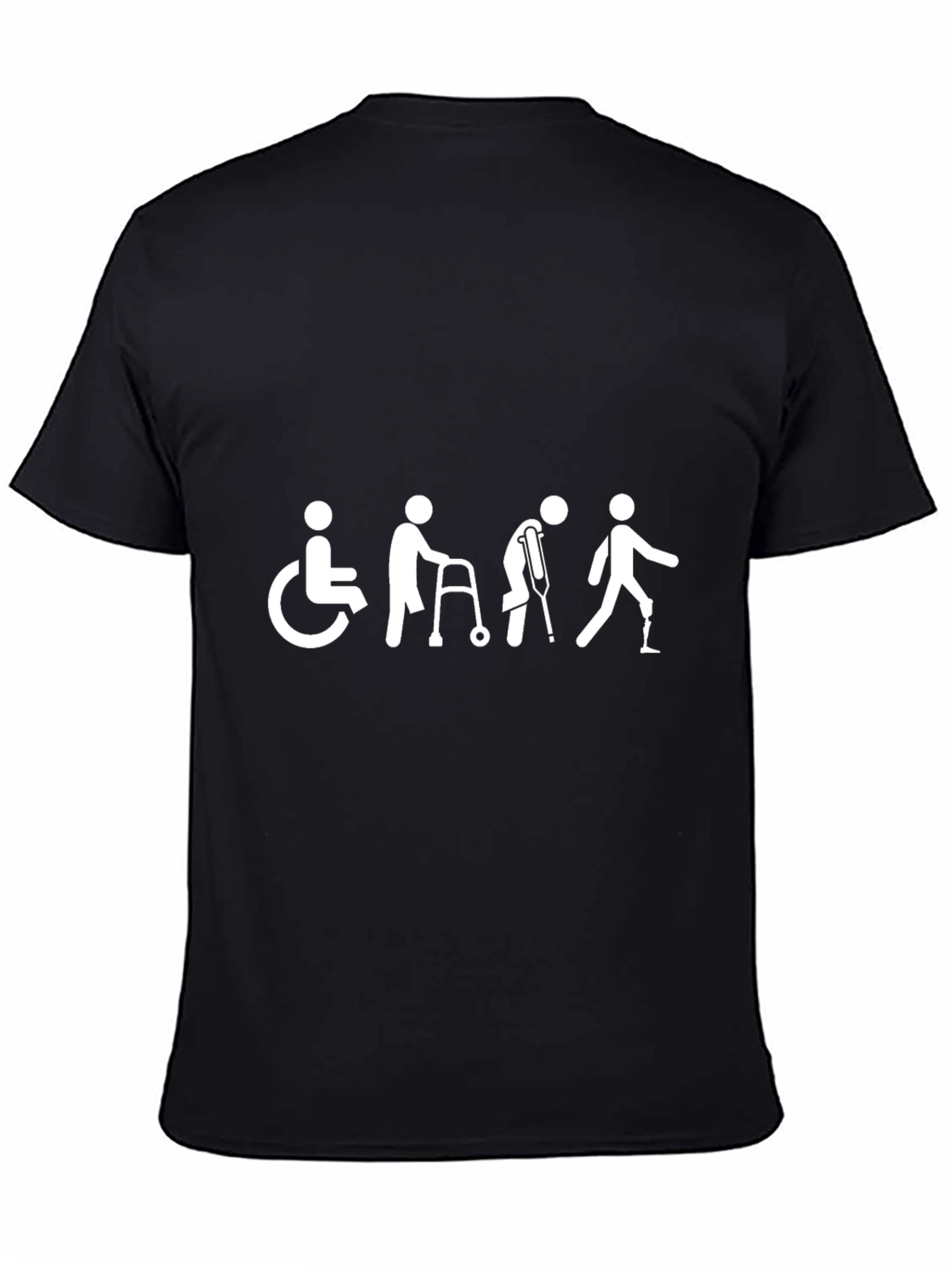 Black Disability Humor Black T-Shirt view 4