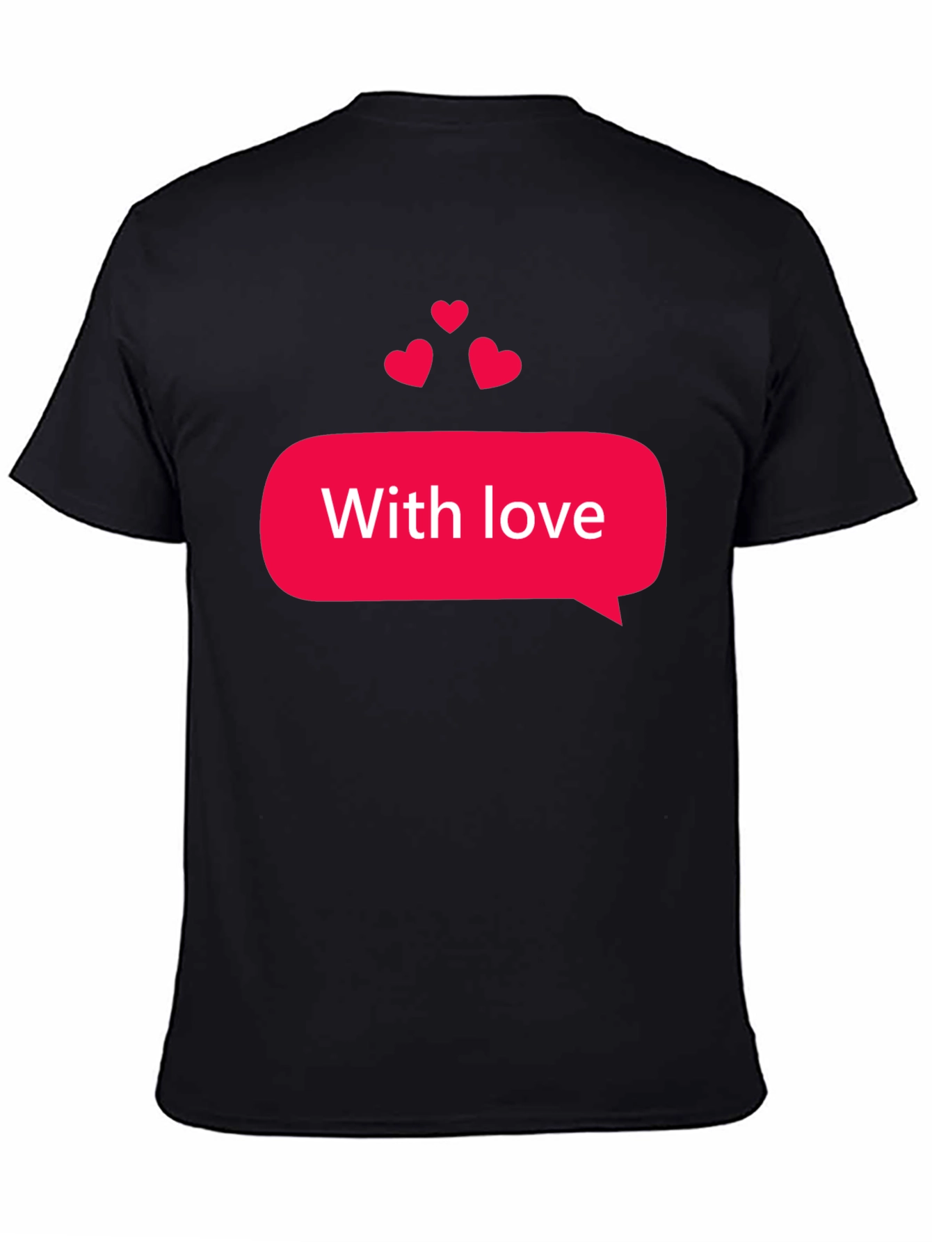 Black With Love Graphic Tee - Stylish Black T-Shirt view 4