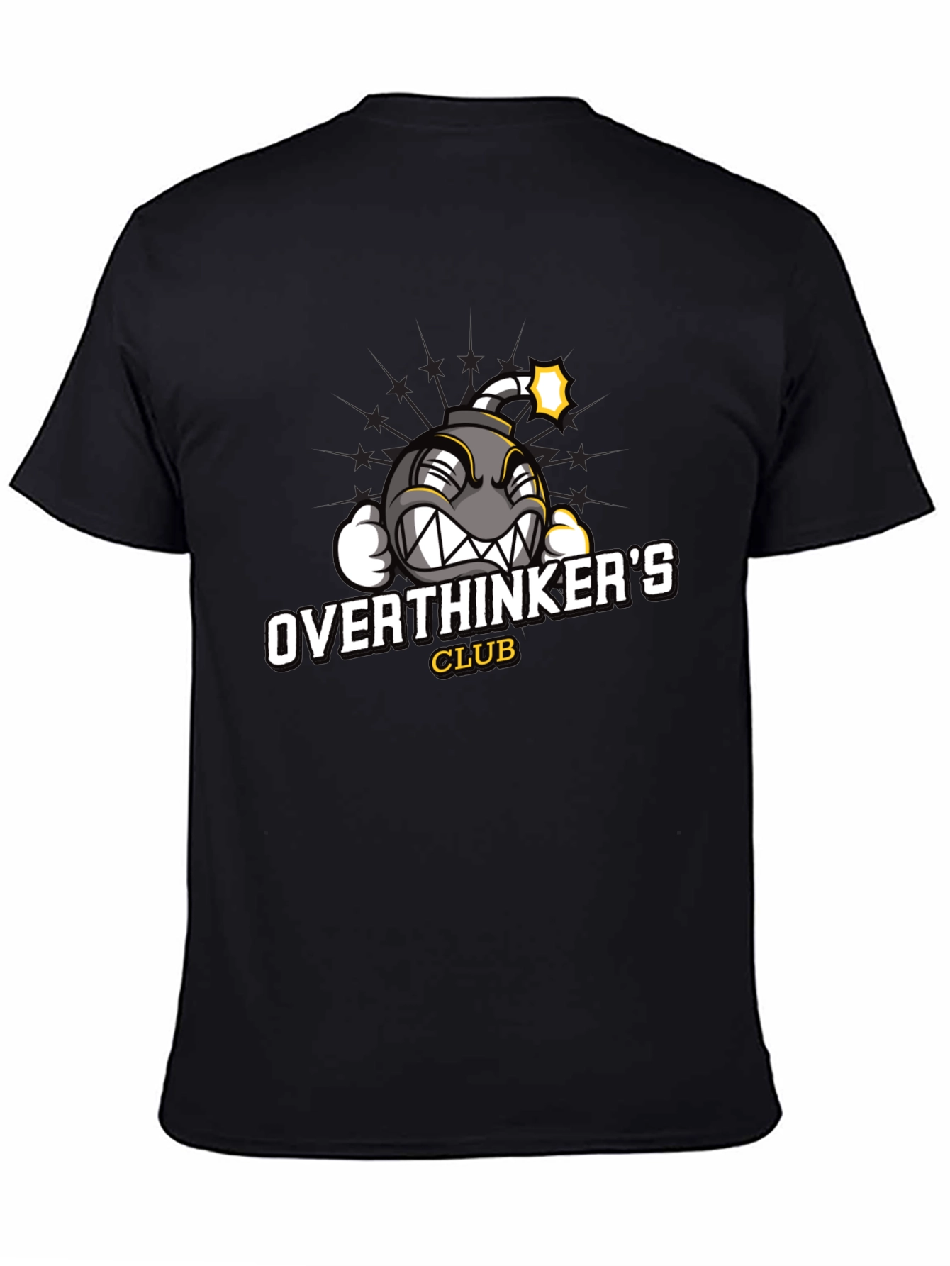 Black Overthinker's Club Graphic Tee view 4