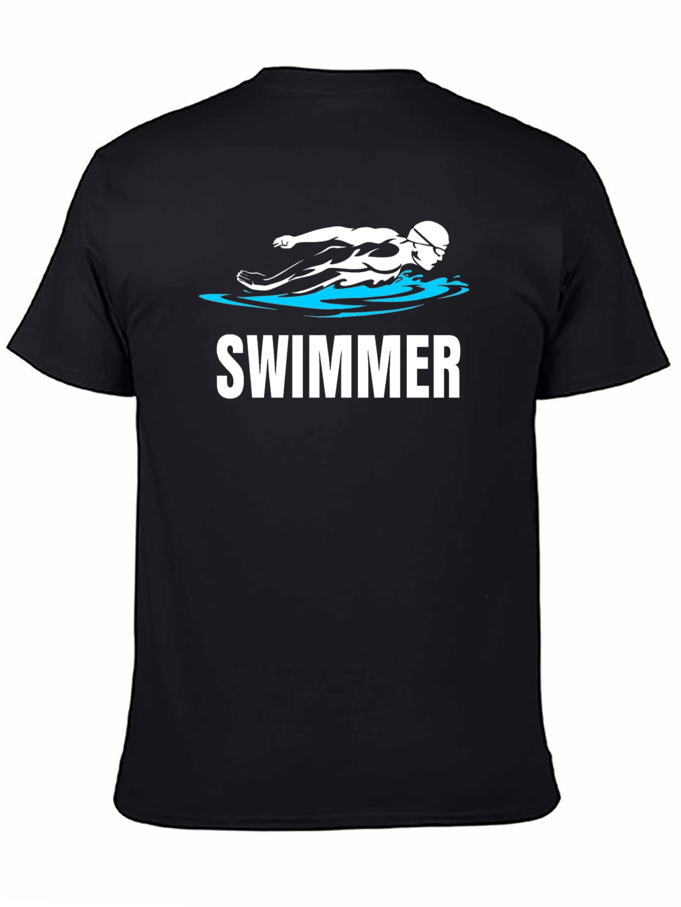 Black Swimmer Graphic T-Shirt - Black view 4