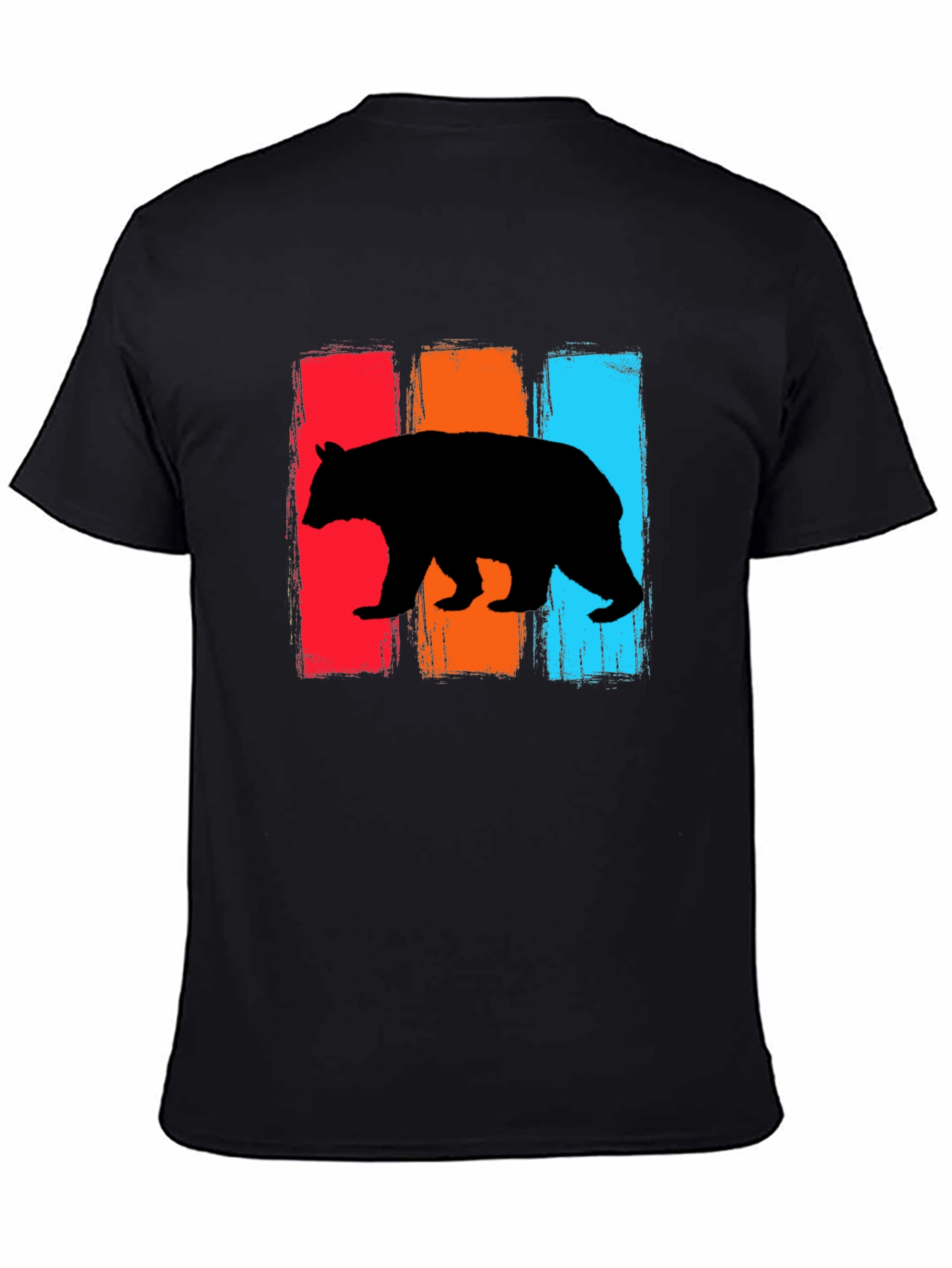 Black Retro Bear Graphic T-Shirt view 4
