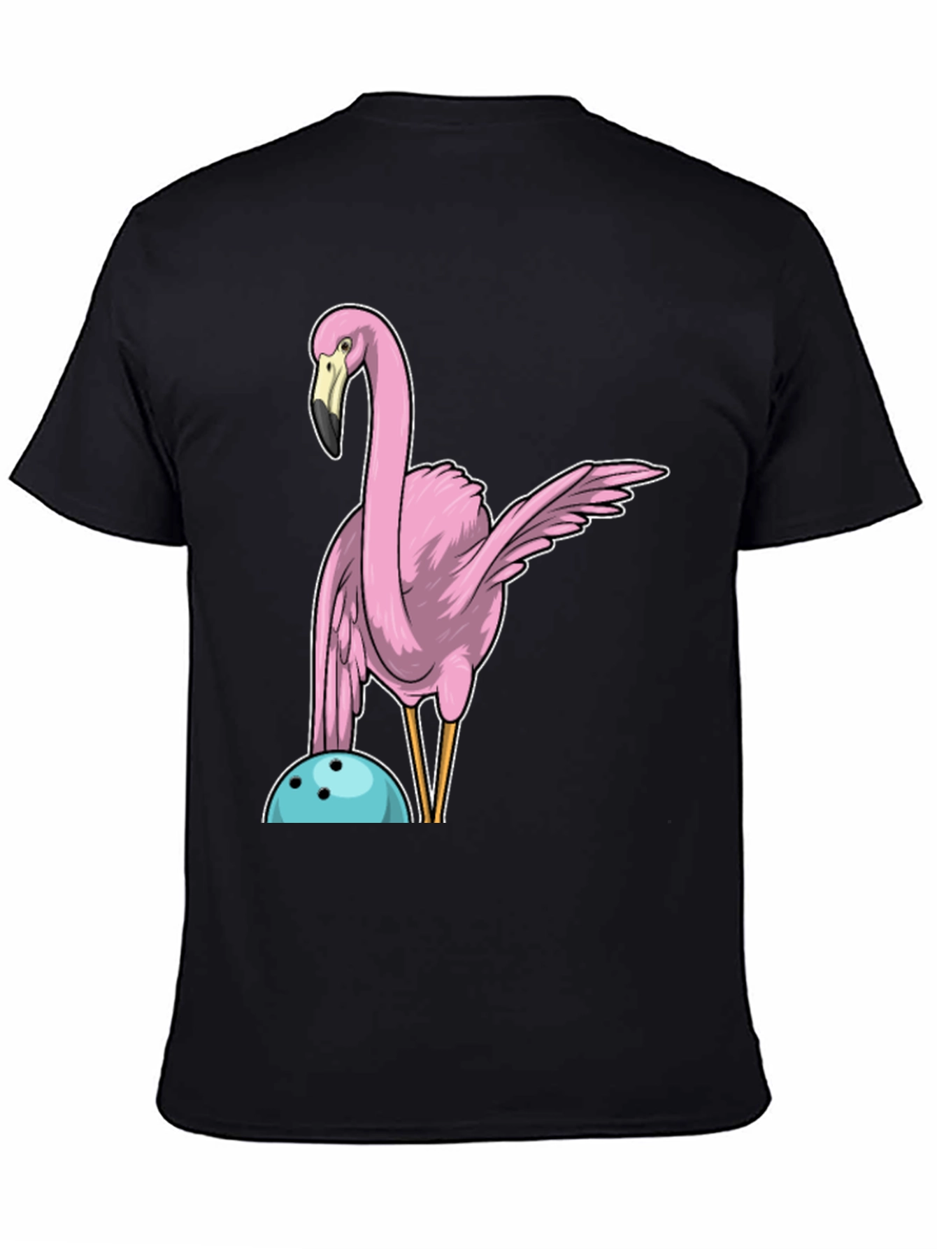 Black Flamingo Bowling T-Shirt view 4