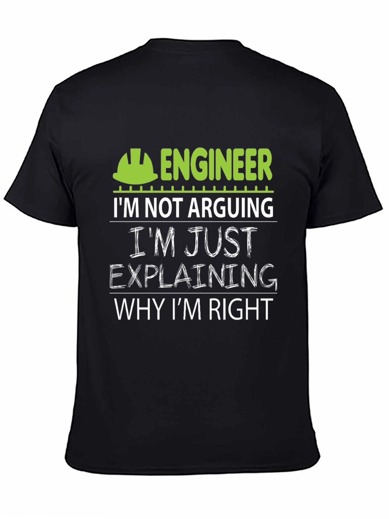 Black Engineer Explaining Humor T-Shirt view 4