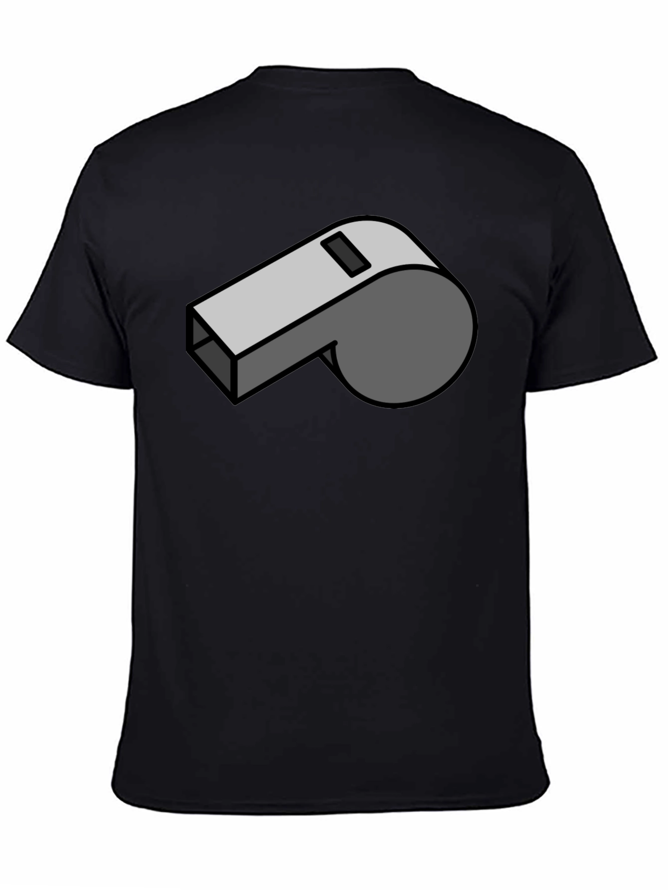 Black Whistle Graphic T-Shirt - Black view 4
