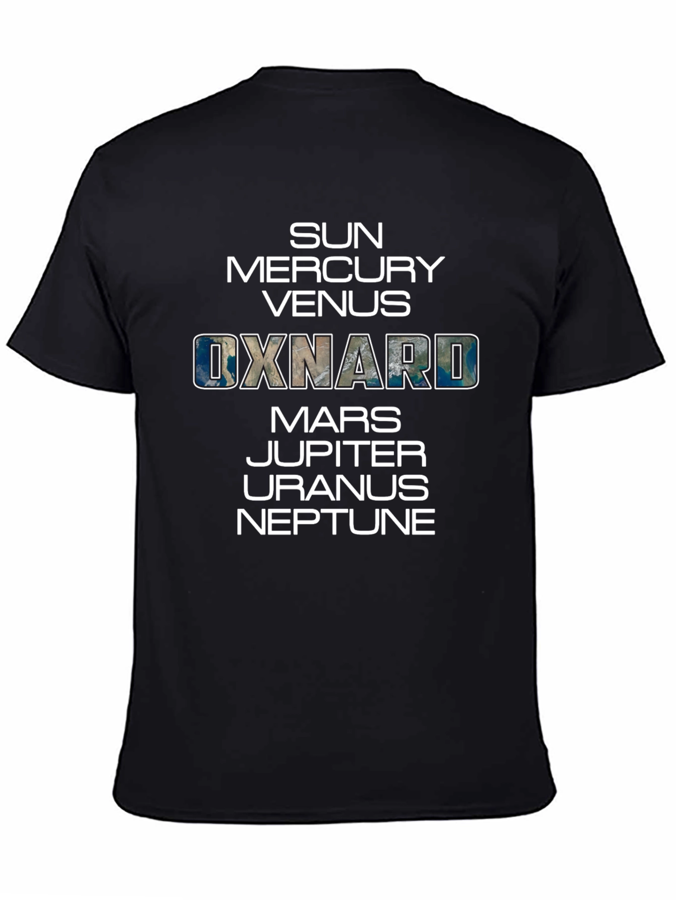 Black Planets & Oxnard T-Shirt - Galaxy Fan view 4