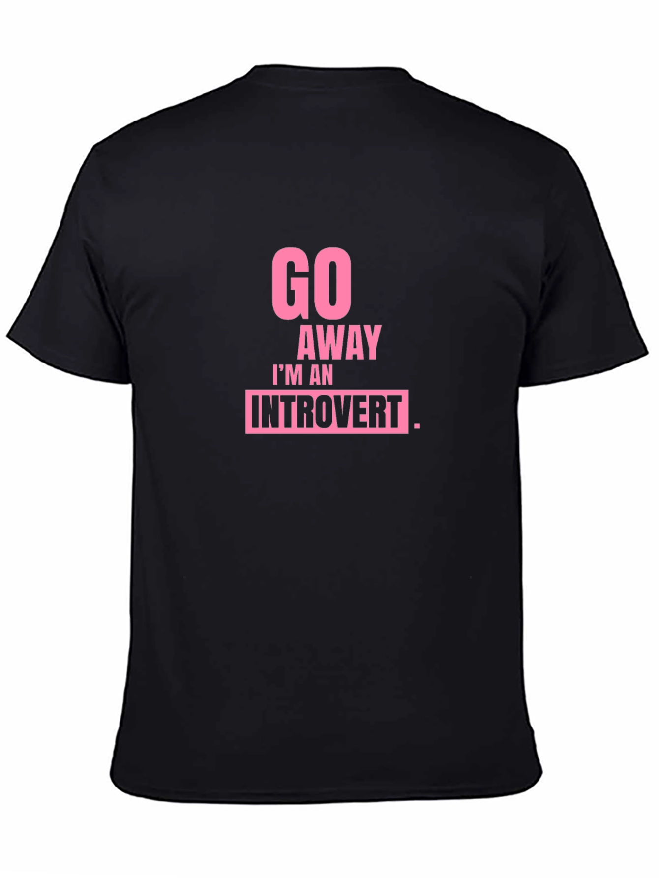 Black Introvert Graphic Tee - Funny Slogan T-Shirt view 4