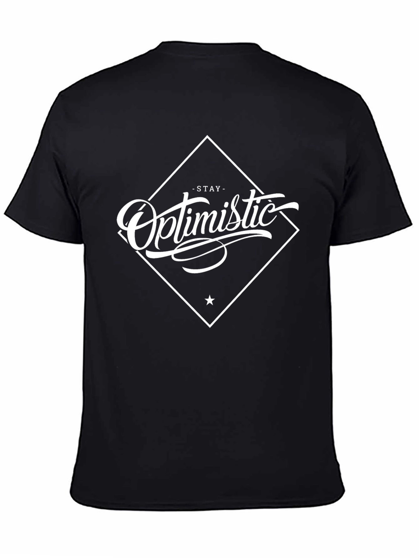 Black Stay Optimistic Black Graphic Tee view 4