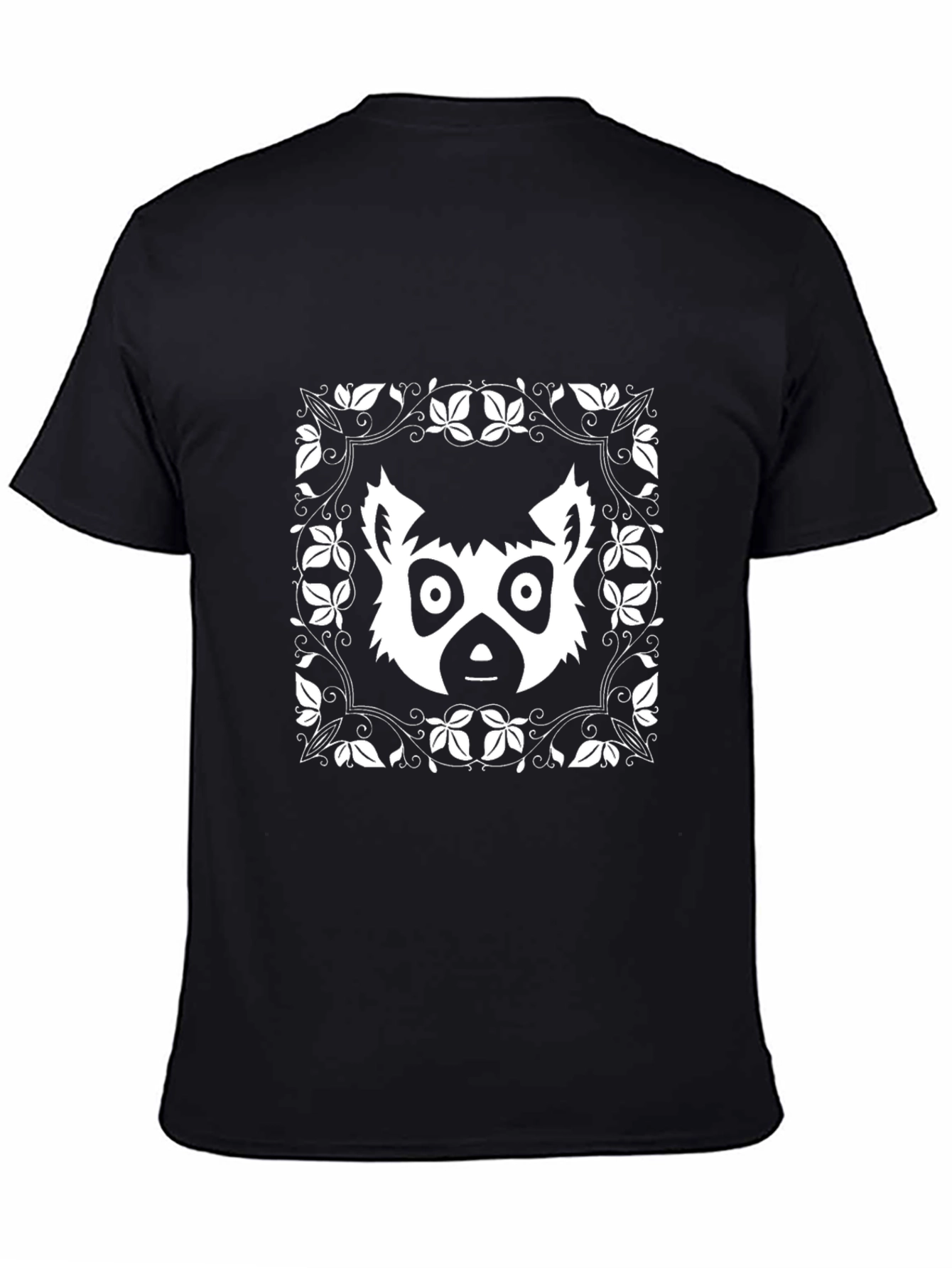 Black Lemur Graphic Tee - Black Cotton Blend view 4