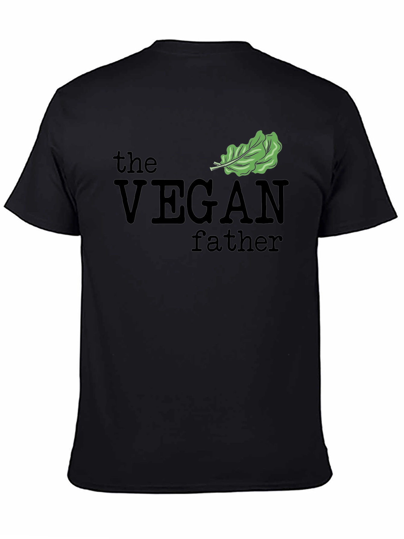 Black Vegan Father Graphic Tee view 4