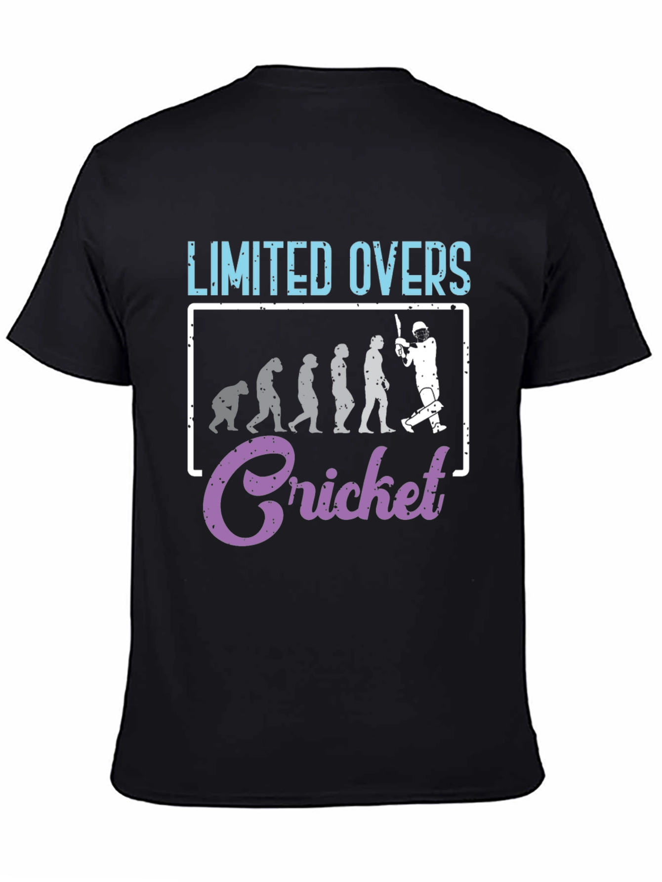 Black Limited Overs Cricket Evolution T-Shirt view 4