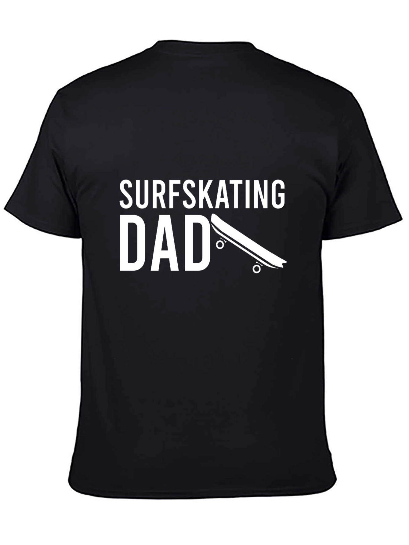 Black Surfskating Dad T-Shirt - Black view 4