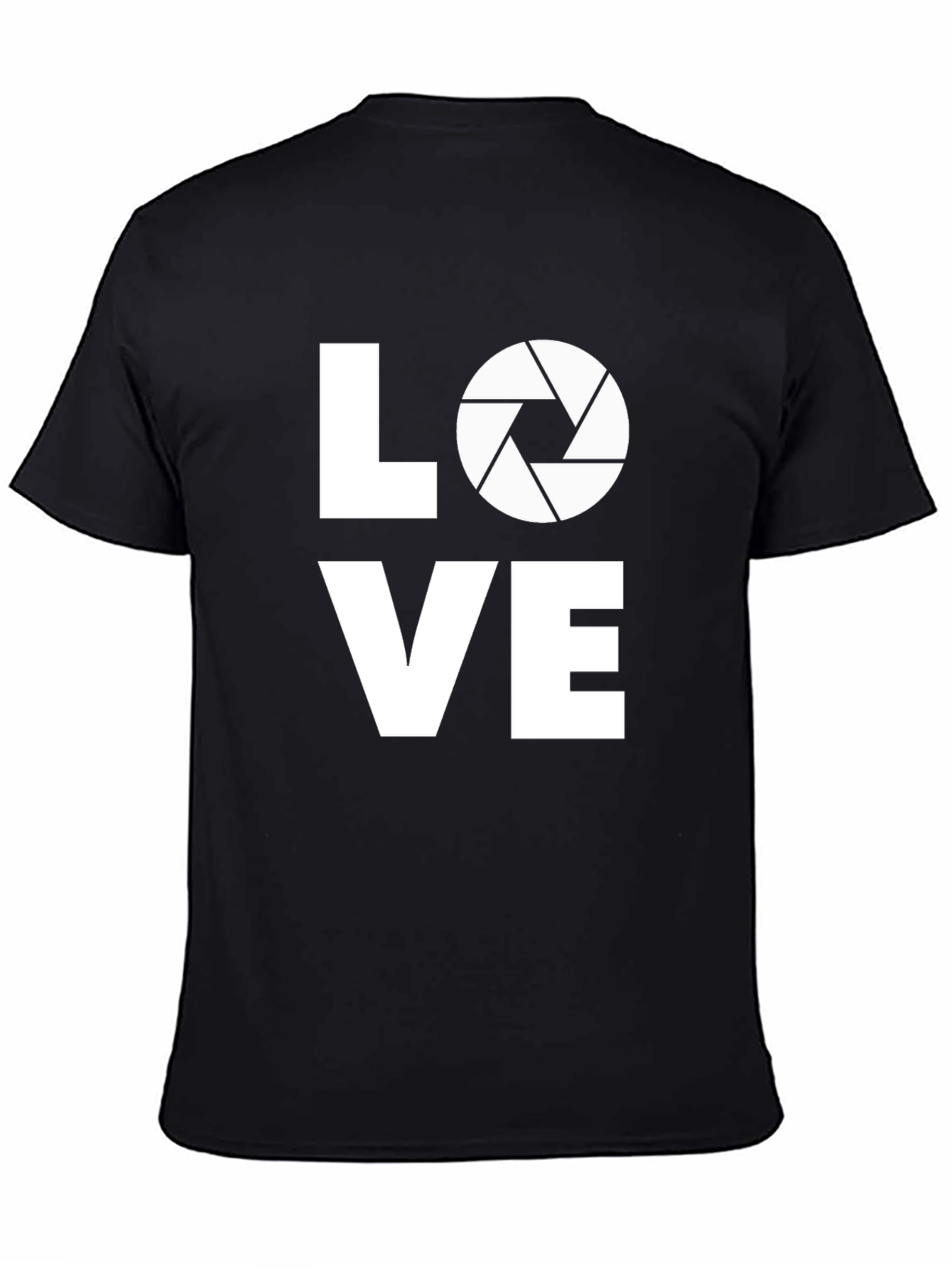 Black Photographer Love Graphic T-Shirt - Black view 4