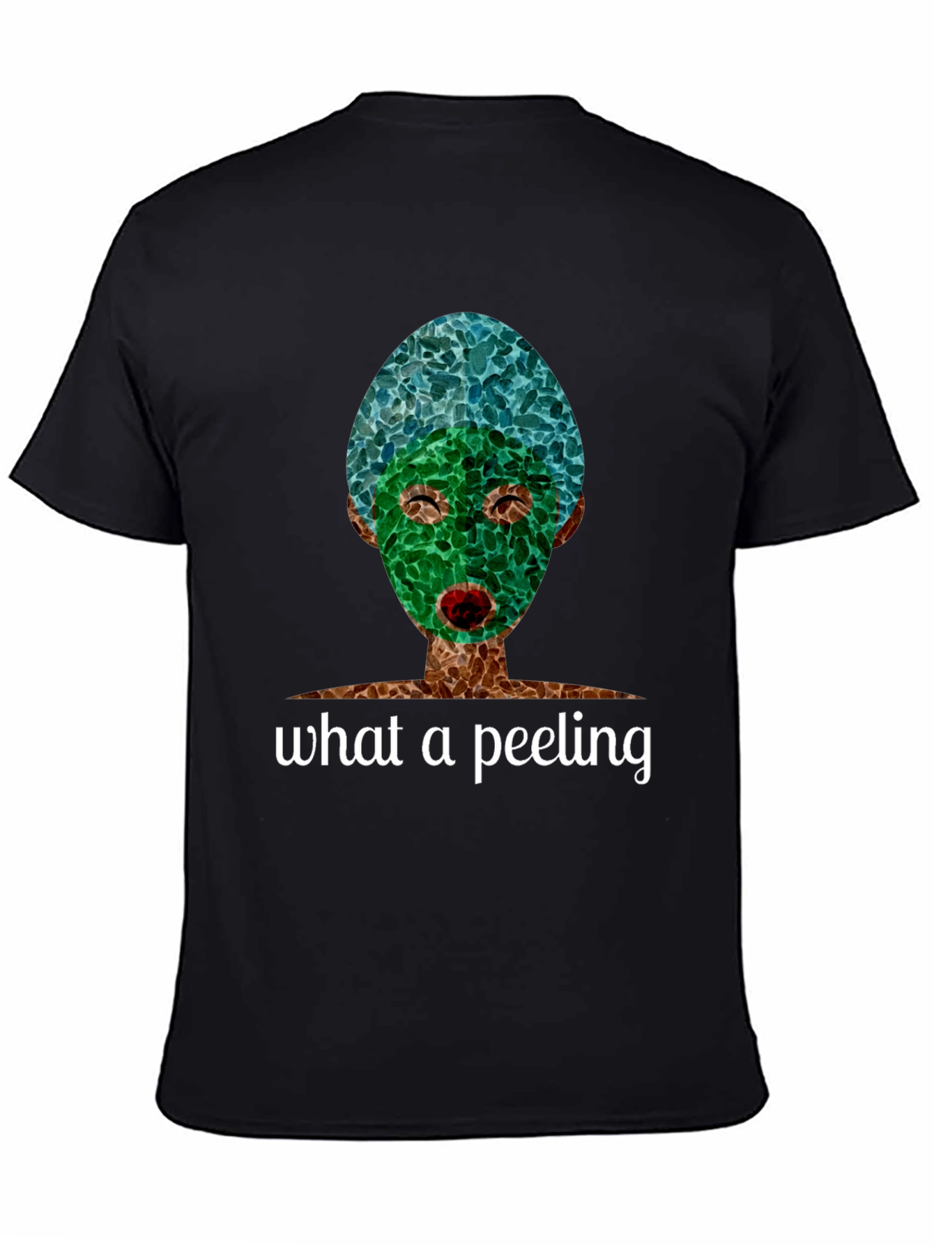 Black What a Peeling T-Shirt | Funny Spa Day Tee view 4
