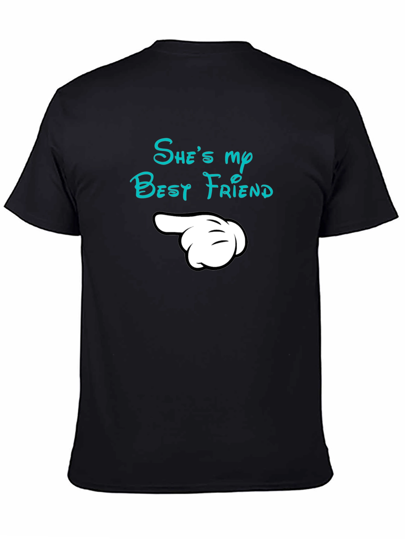 Black She's My Best Friend Matching Tee view 4