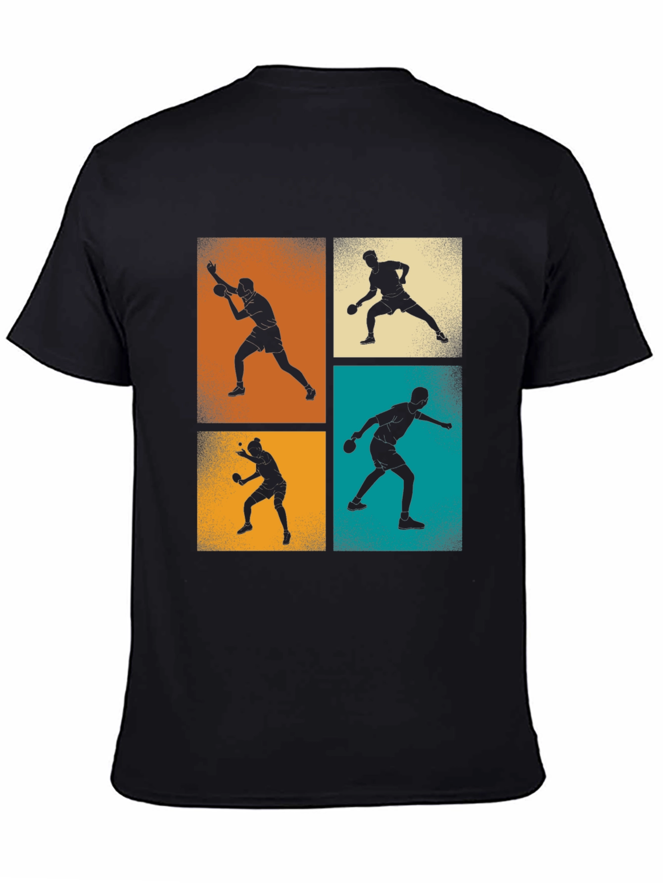 Black Retro Table Tennis T-Shirt view 4