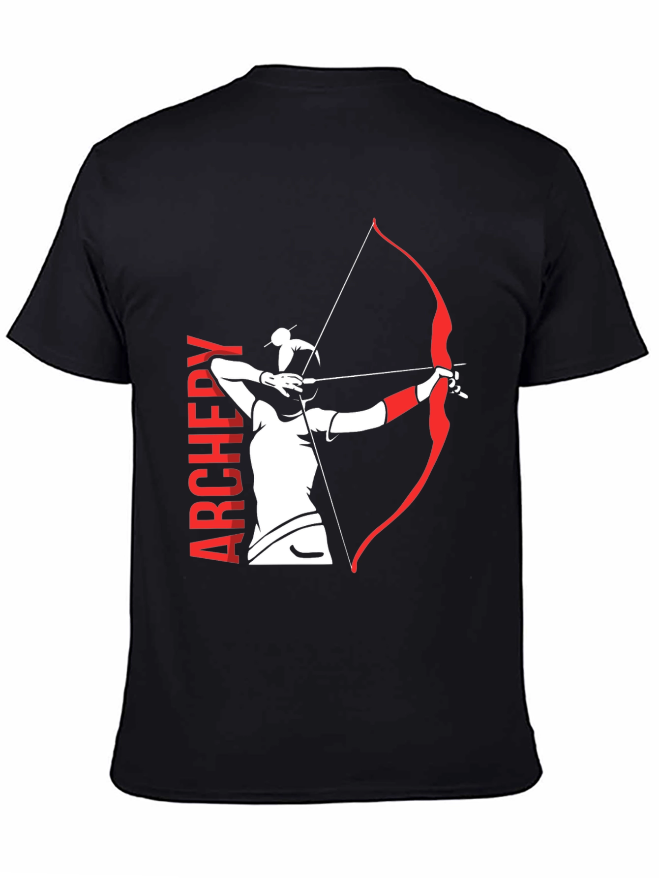 Black Archery Bow T-Shirt - Black Cotton Tee view 4
