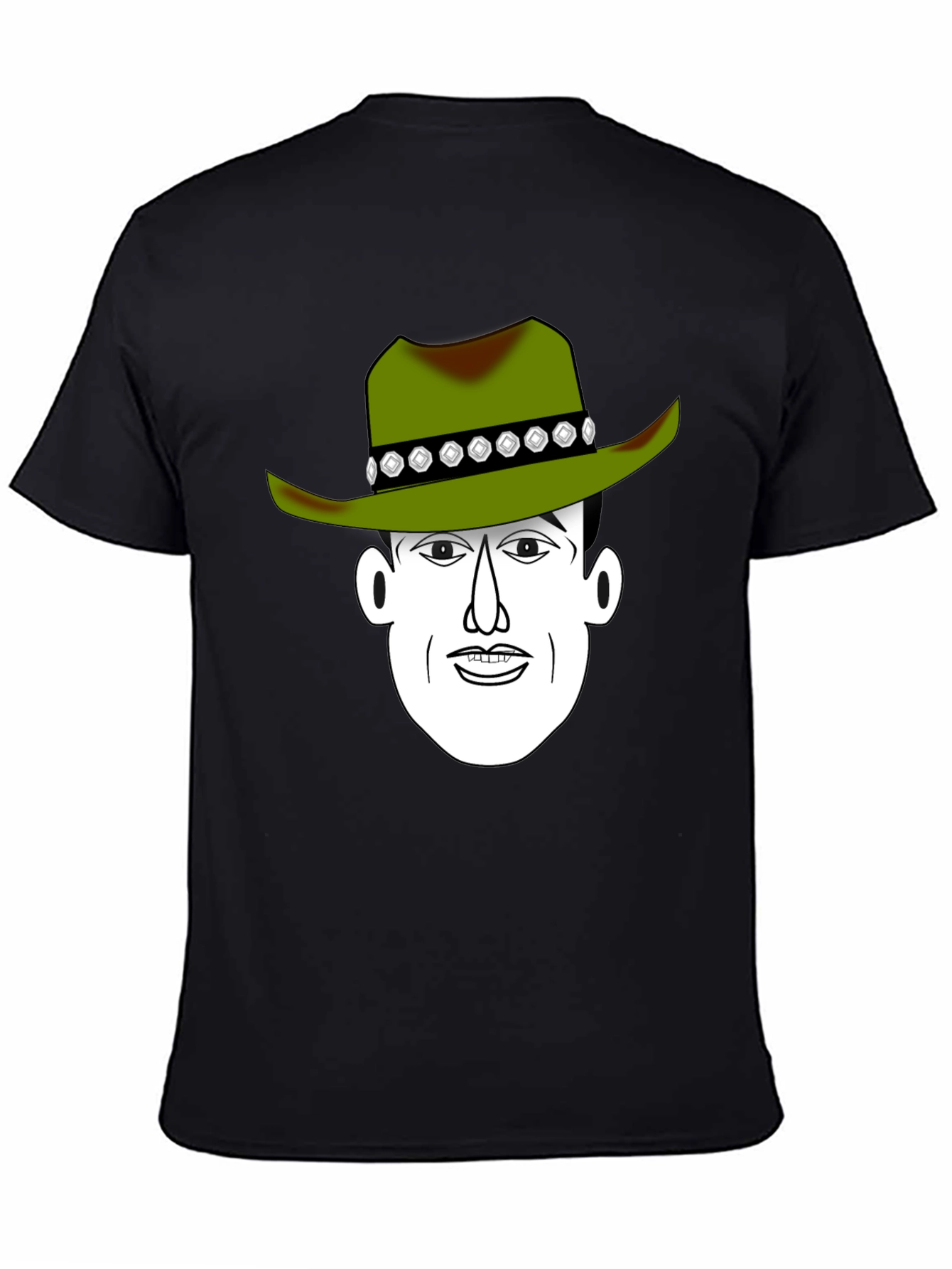 Black Cartoon Cowboy Graphic Tee view 4