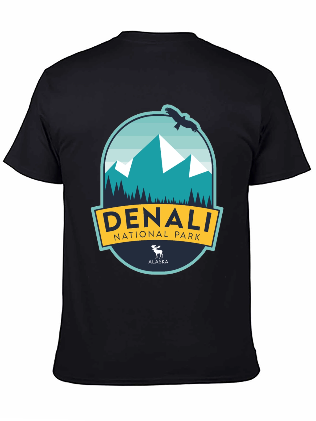 Black Denali National Park Black T-Shirt view 4