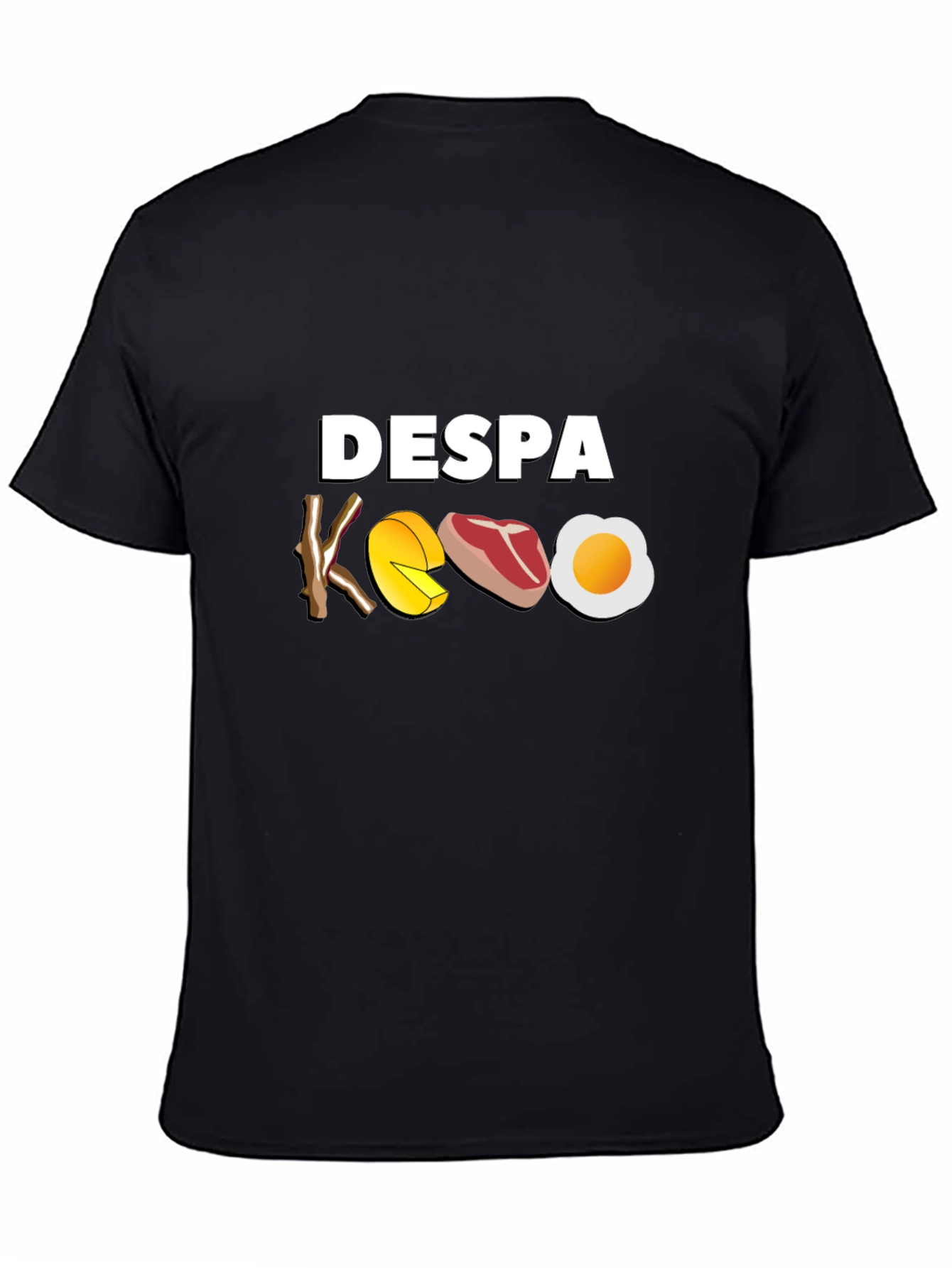 Black DESPA KOEO Foodie T-Shirt Funny Gift view 4