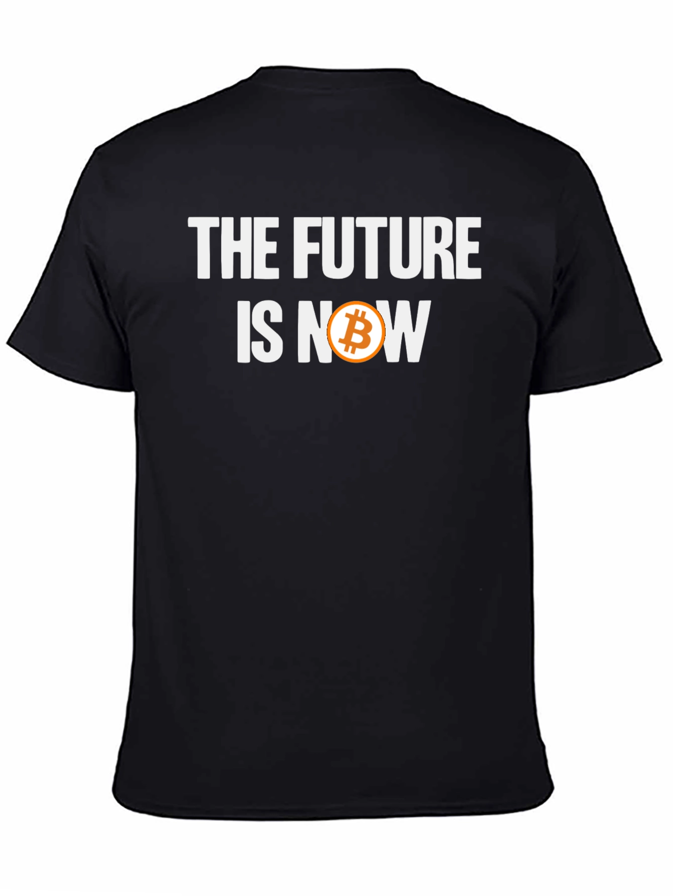 Black Bitcoin Future is Now Graphic Tee view 4