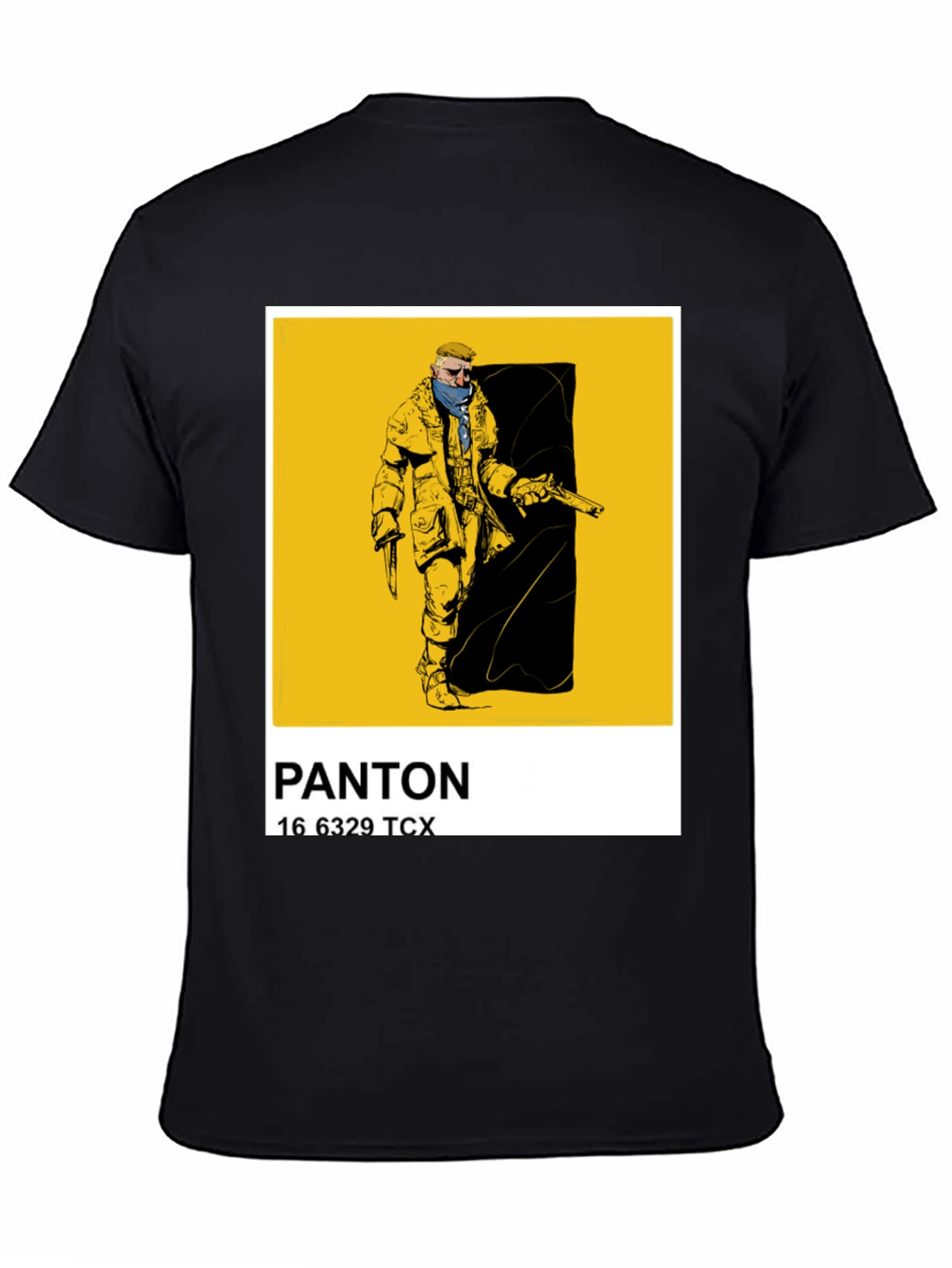 Black Pantone Color Block T-Shirt - Black view 4