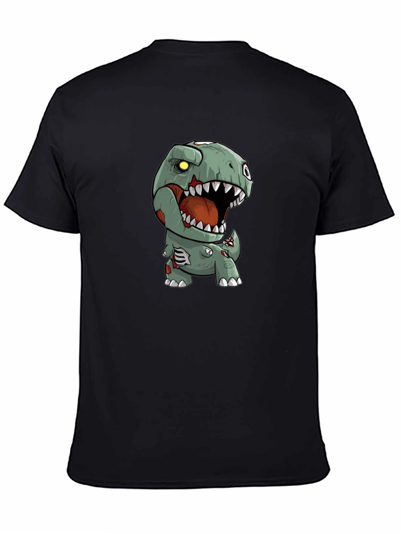 Black Zombie Dinosaur Graphic Tee view 4