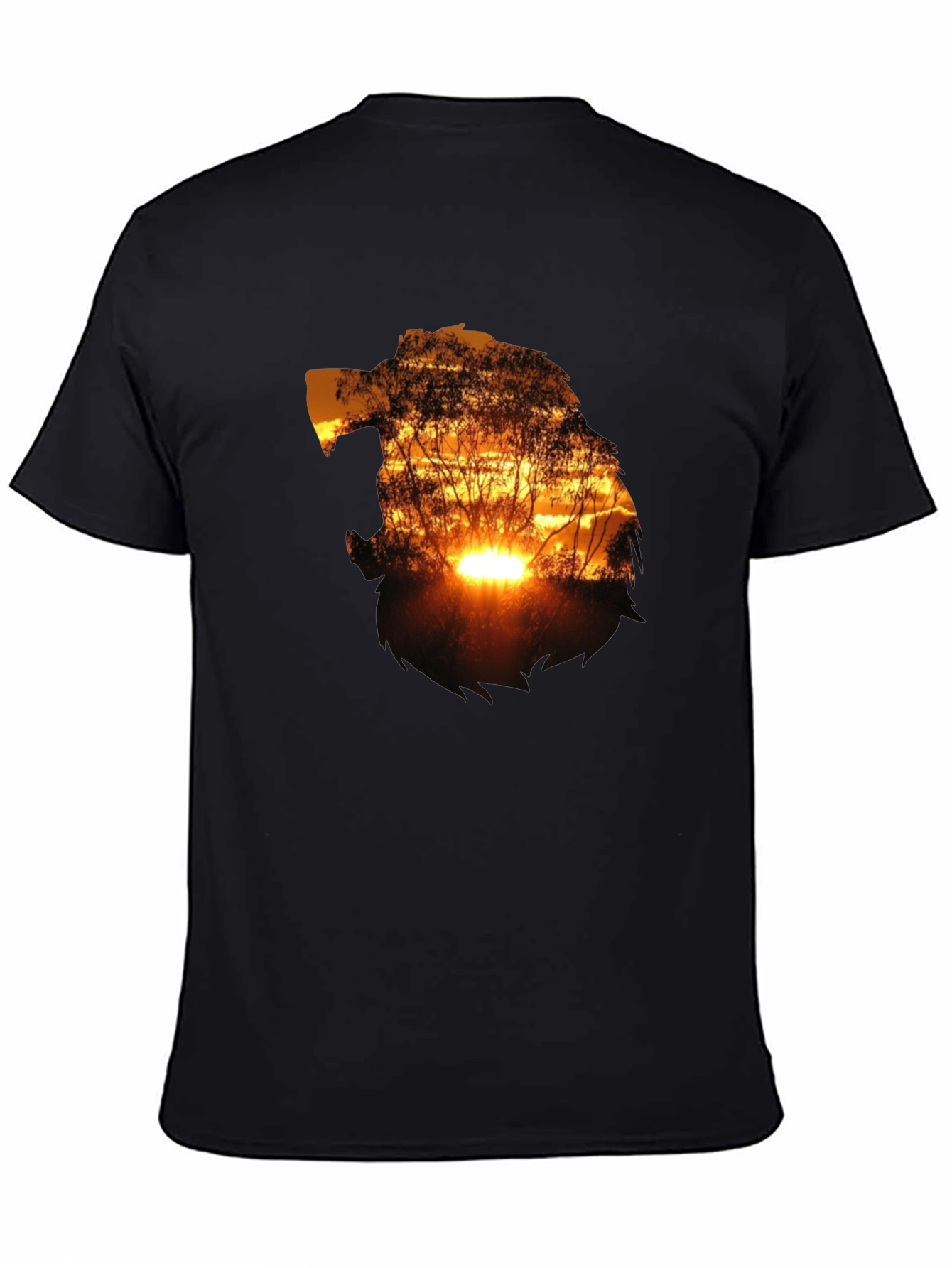 Black Sunset Silhouette Graphic T-Shirt - Black view 4