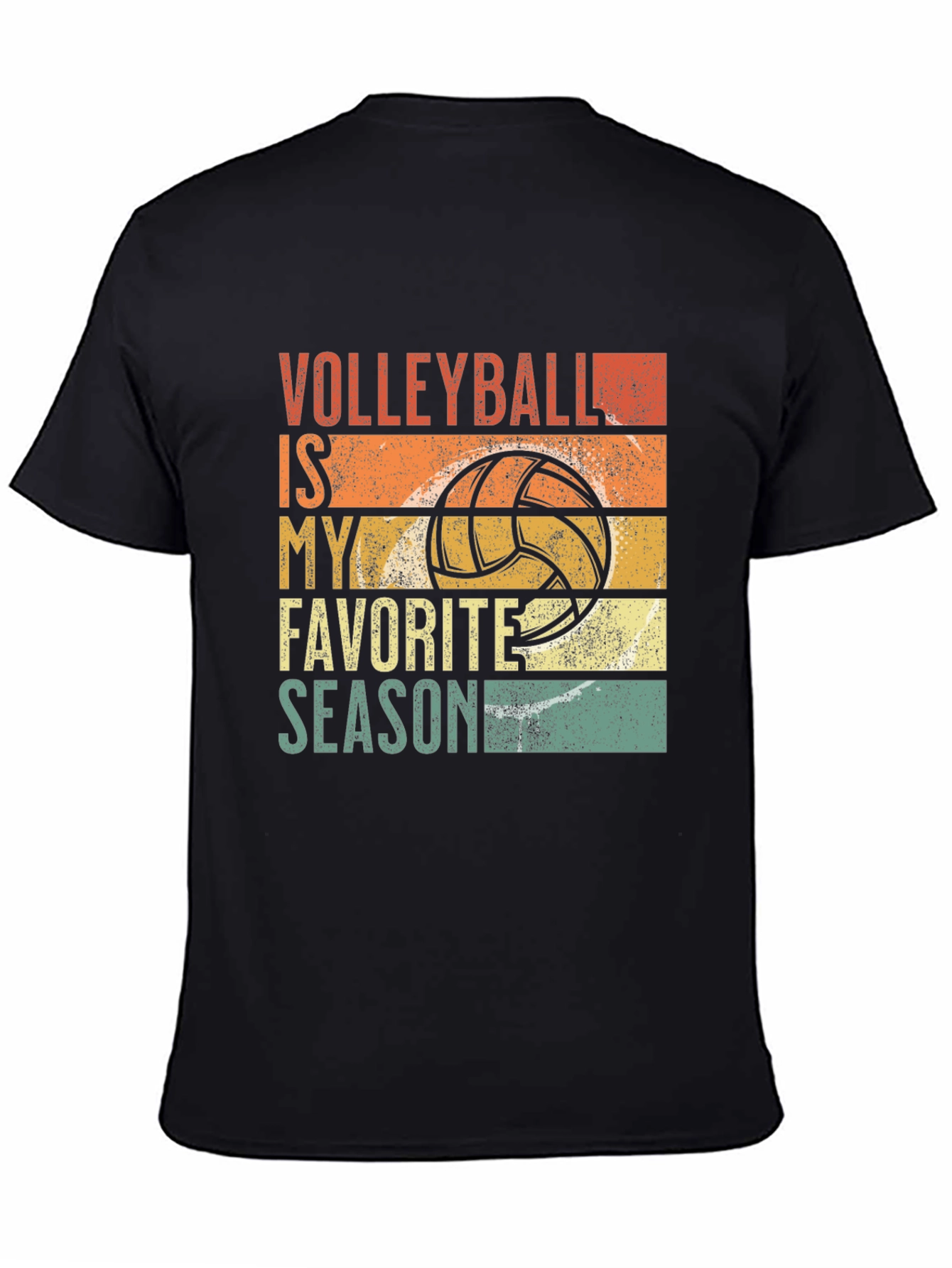 Black Volleyball Is My Favorite Season Graphic Tee view 4
