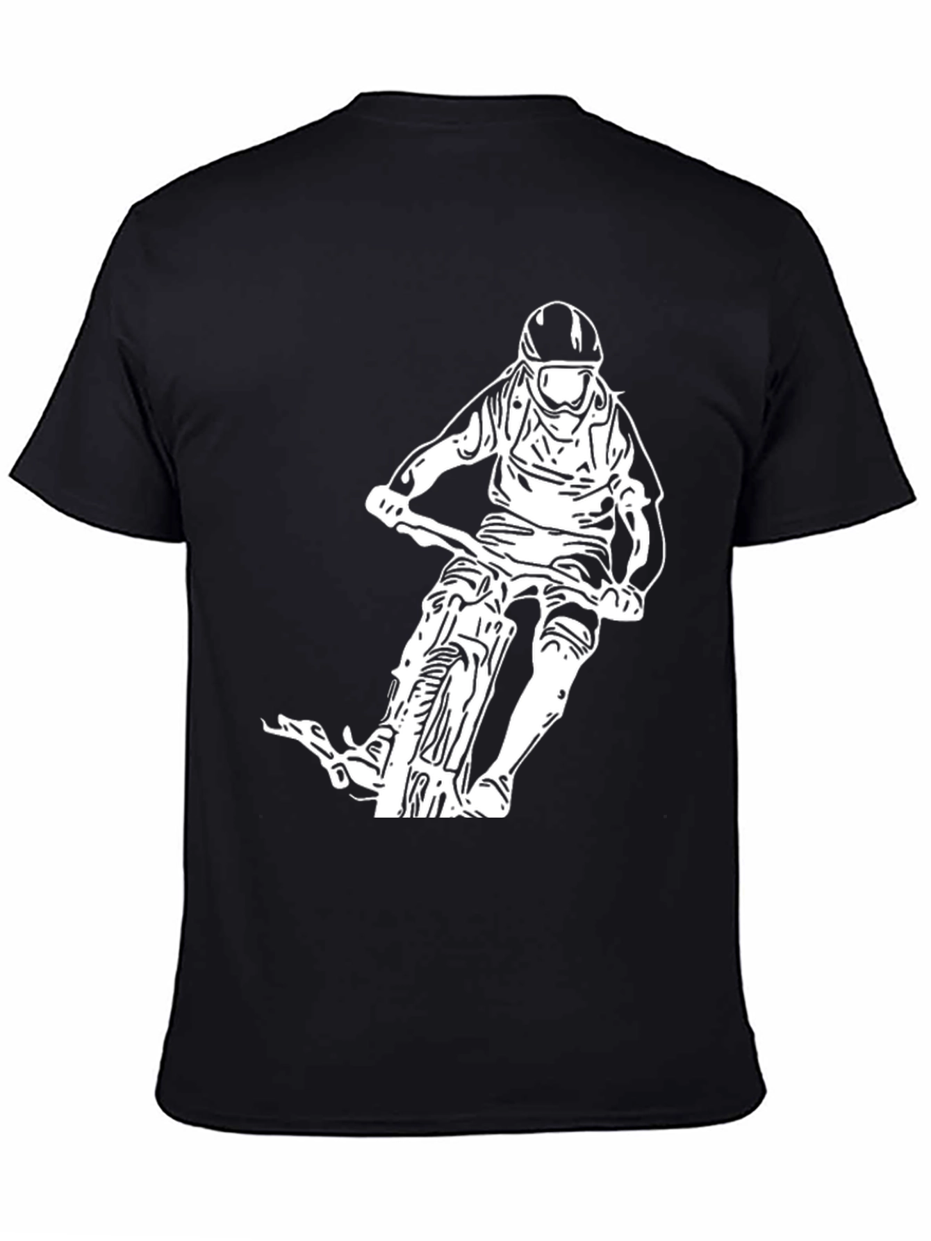 Black Mountain Biker Graphic Tee - Black Cotton Blend view 4