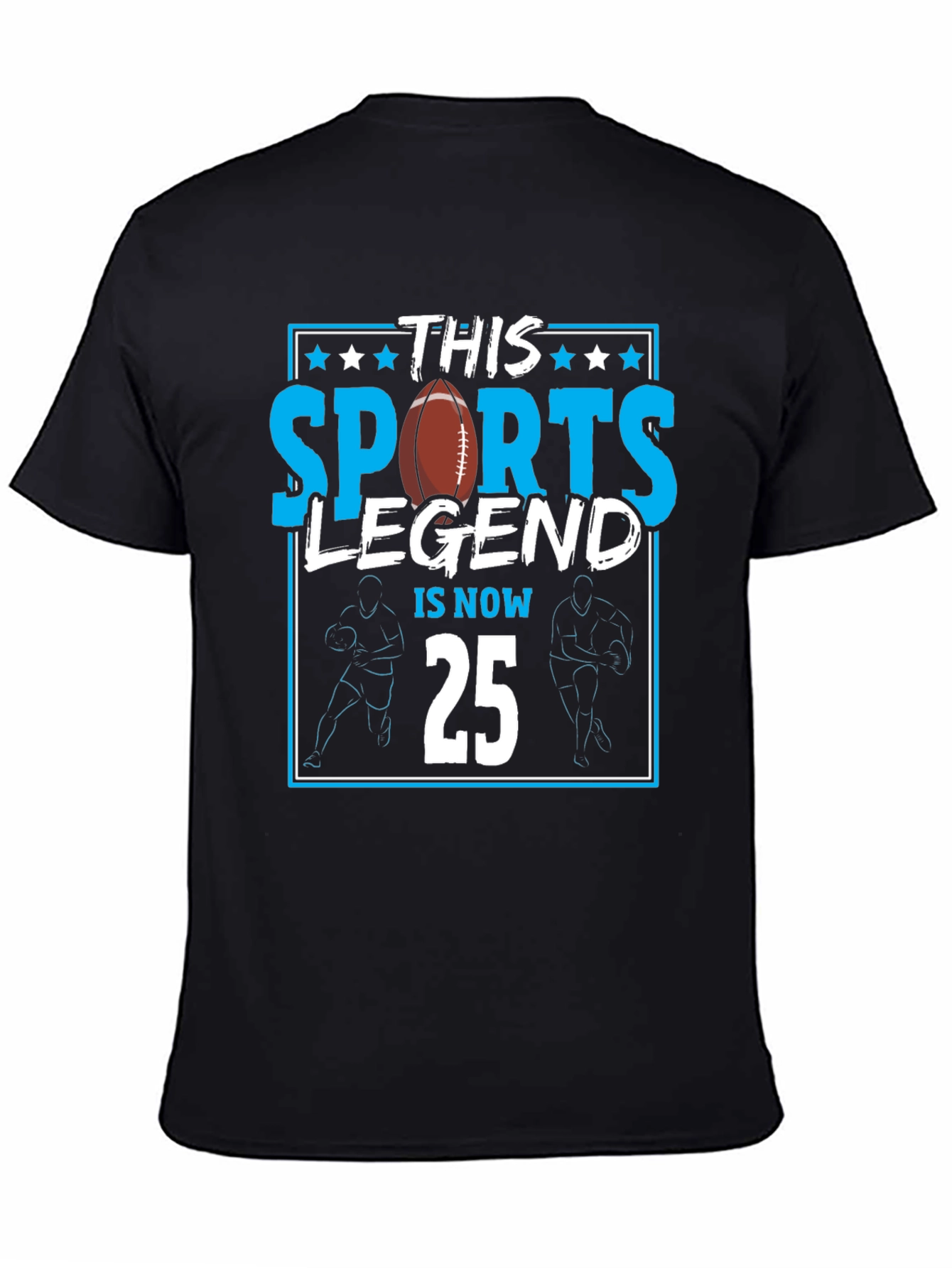 Black Sports Legend 25th Birthday T-Shirt view 4