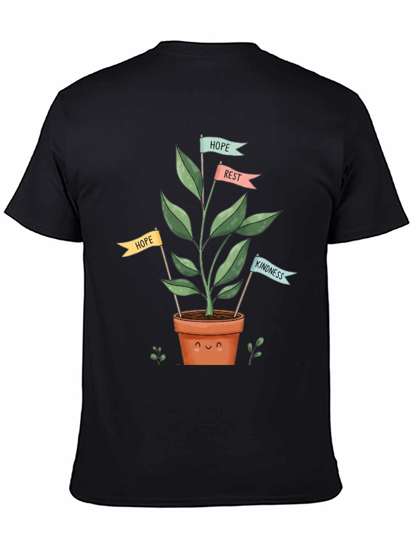 Black Planting Kindness T-Shirt - Hope, Rest & Love view 4