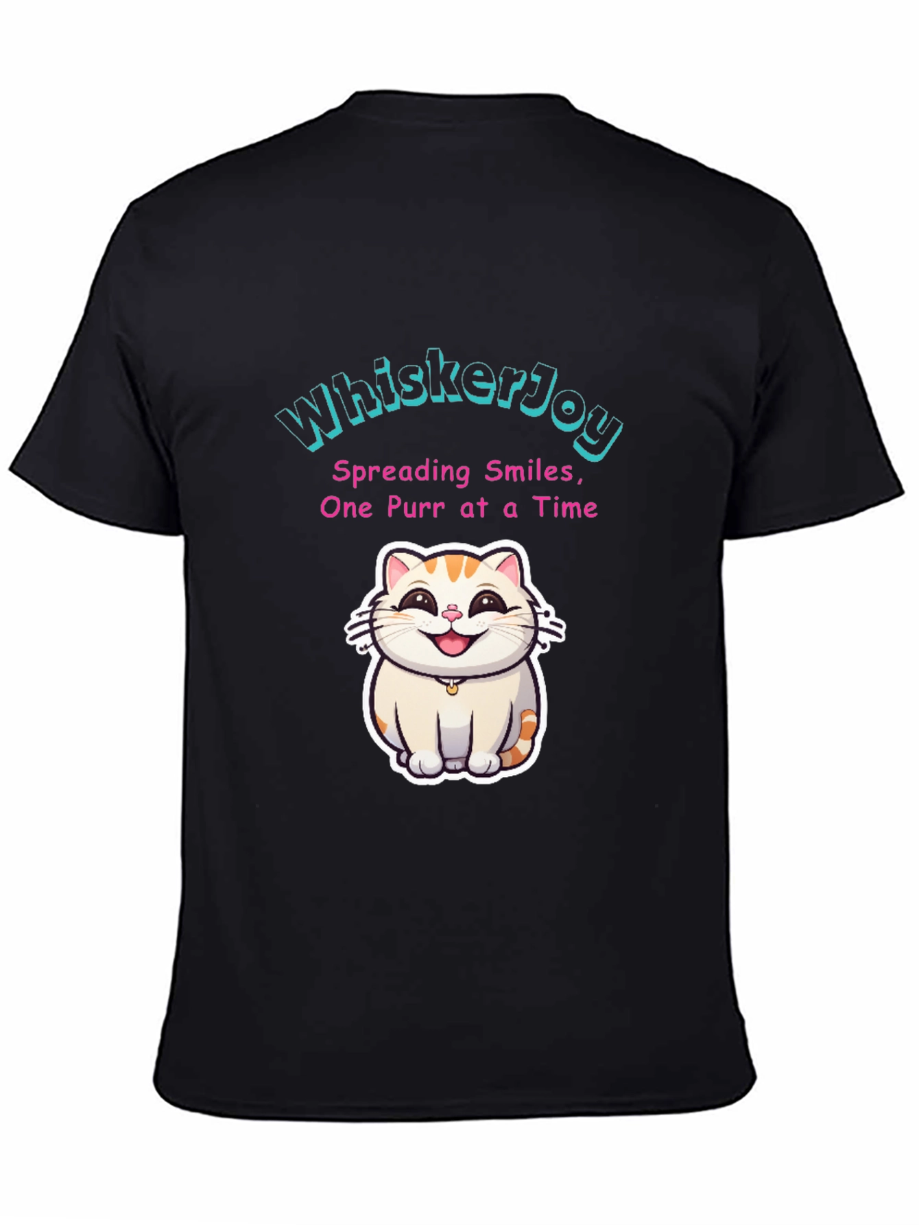 Black WhiskersJoy Cat T-Shirt - Spreading Smiles One Purr at a Time view 4