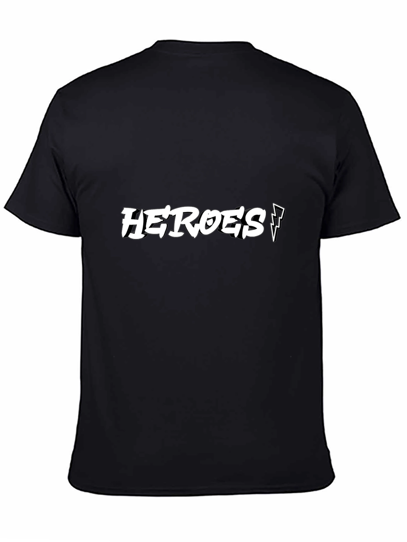 Black Heroes Graphic Print Crew Neck T-Shirt view 4